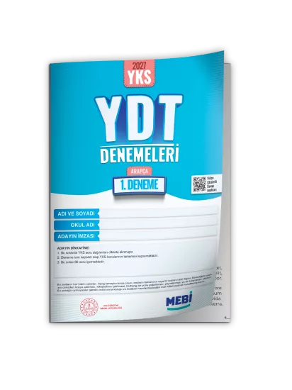 2027 YDT ARAPÇA MEBi-OGM ONLİNE Türkiye Geneli 1. Deneme Büyük Boy RENKLİ BASKI ÜCRETİ