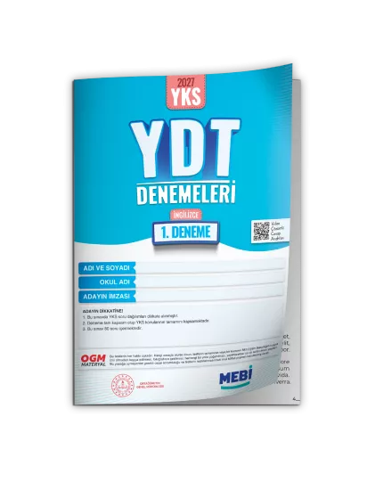 2027 YDT İNGİLİZCE MEBi-OGM ONLİNE Türkiye Geneli 1. Deneme Büyük Boy RENKLİ BASKI ÜCRETİ