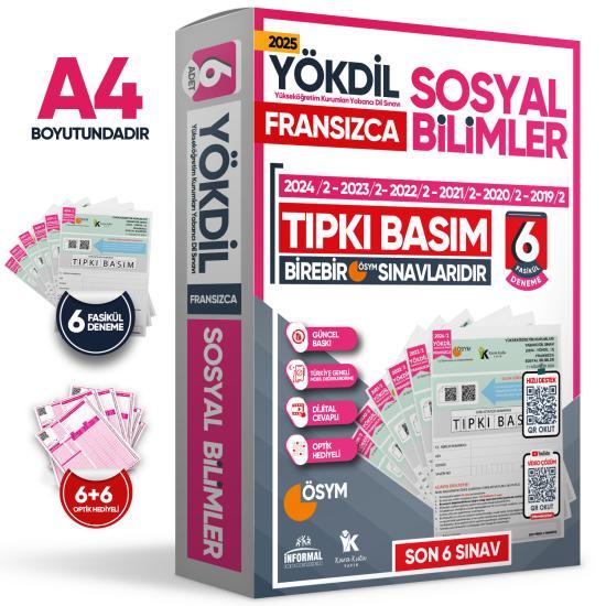 2025 YÖKDİL Fransızca SOSYAL BİLİMLER ÖSYM Çıkmış Soru Tıpkı Basım 6lı Deneme Paketi