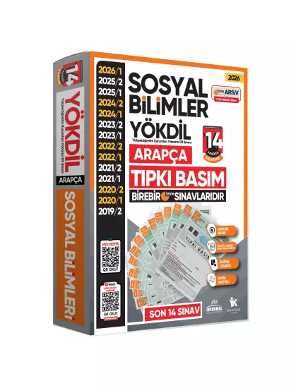 2026 YÖKDİL Arapça SOSYAL BİLİMLER ÖSYM Çıkmış Soru Tıpkı Basım 14lü Deneme Paketi Türkiye Geneli