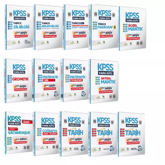 KPSS Kara Kutu Genel Yetenek-Kültür ALTIN PAKET Set D. Çözümlü Konu Özetli Soru Bankası
