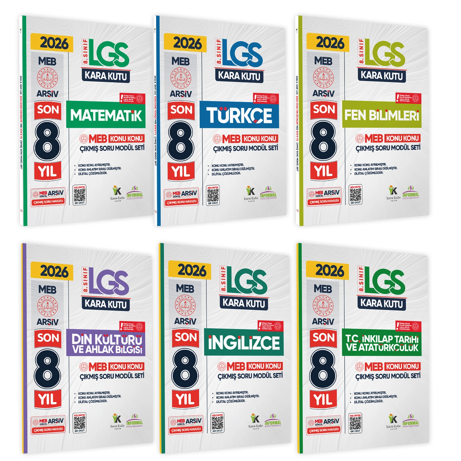 2026 LGS 8.Sınıf Karakutu MEB Çıkmış Soru Modül SET Konu Konu Son 8 Yıl 6lı Video/PDF Çözümlü Set