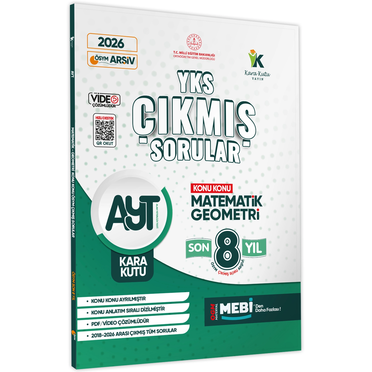 2026 YKS-AYT Matematik-Geometri Karakutu ÖSYM Çıkmış Soru Bankası Çözümlü Konu Konu Son 8 Yıl