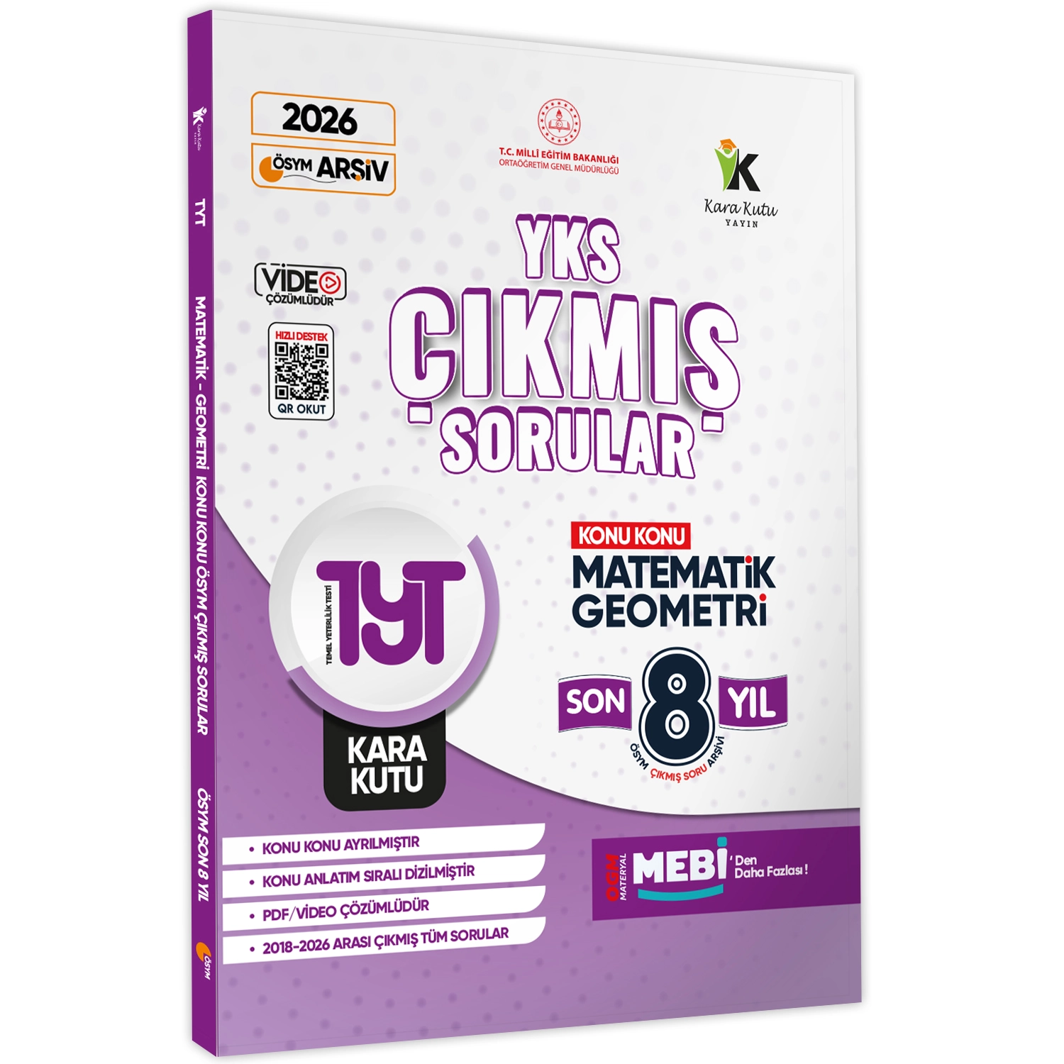 2026 YKS-TYT Matematik-Geo. Karakutu ÖSYM Çıkmış Soru Bankası Çözüm Konu Konu Son 8Yıl 