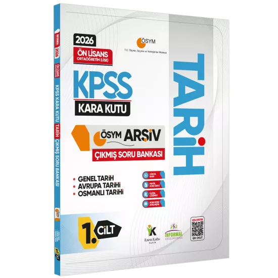 2026 KPSS Önlisans/Ortaöğretim Tarihin Kara Kutusu 1.Cilt ÖSYM Çıkmış Soru Bankası Konu Özetli Çözüm