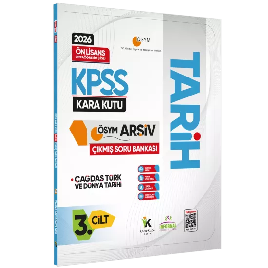 2026 KPSS Önlisans/Ortaöğretim Tarihin Kara Kutusu 3.Cilt ÖSYM Çıkmış Soru Bankası Konu Özetli Çözüm