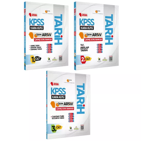 2026 KPSS Tarih Kara Kutusu 3lü MODÜLER SET ÖSYM Çıkmış Soru Bankası Konu Özetli Dijital Çözümlü