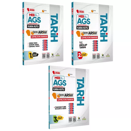 2026 MEB-AGS Tarih Kara Kutusu 3lü MODÜLER SET ÖSYM Çıkmış Soru Bankası Konu Özetli Dijital Çözümlü