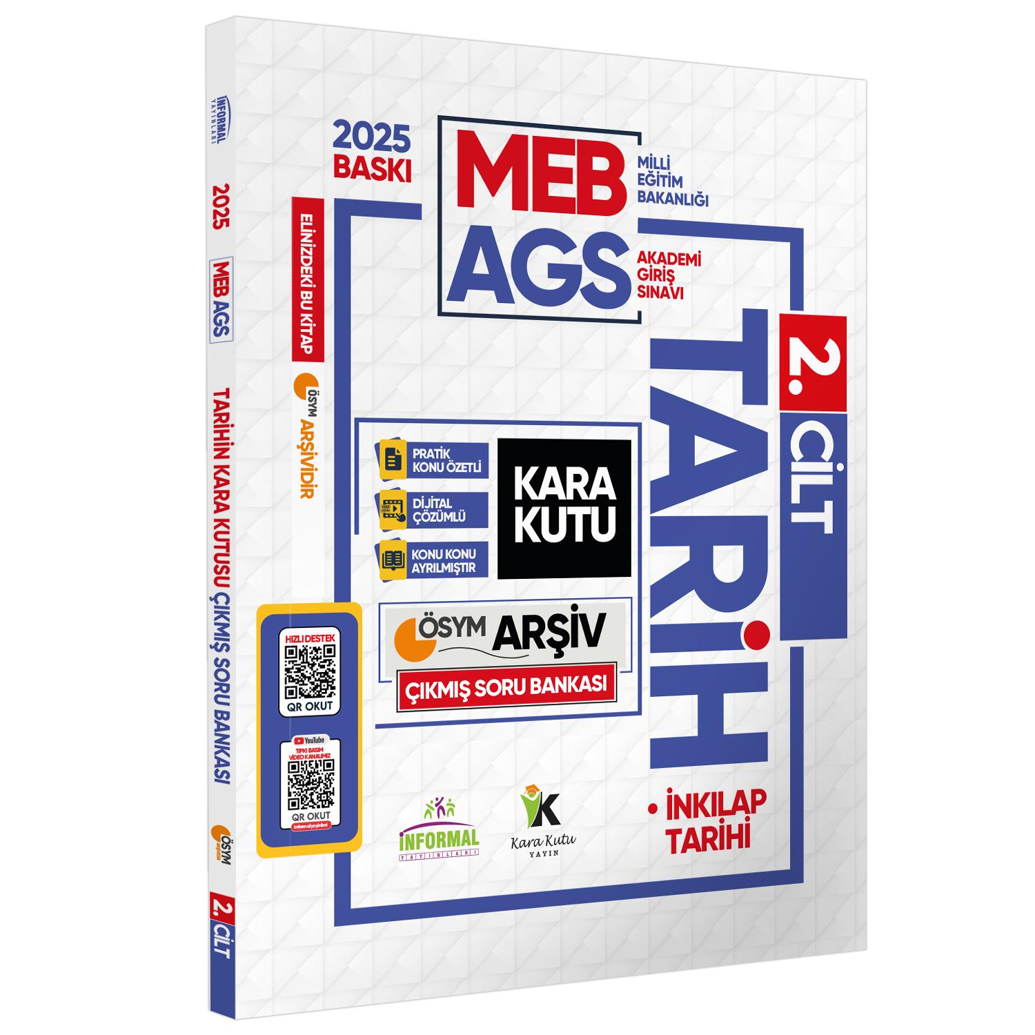 2025 MEB-AGS Tarih Kara Kutu MODÜLER SET 3lü ÖSYM Çıkmış Soru Bankası Konu Özetli Video/PDF Çözümlü