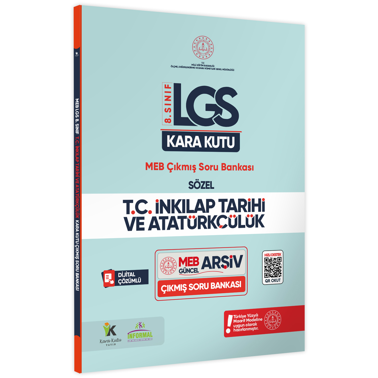 8.Sınıf LGS T.C İnkılap Tarihi ve Atatürkçülüğün  Kara Kutusu Dijital Çözümlü Çıkmış Soru Bankası