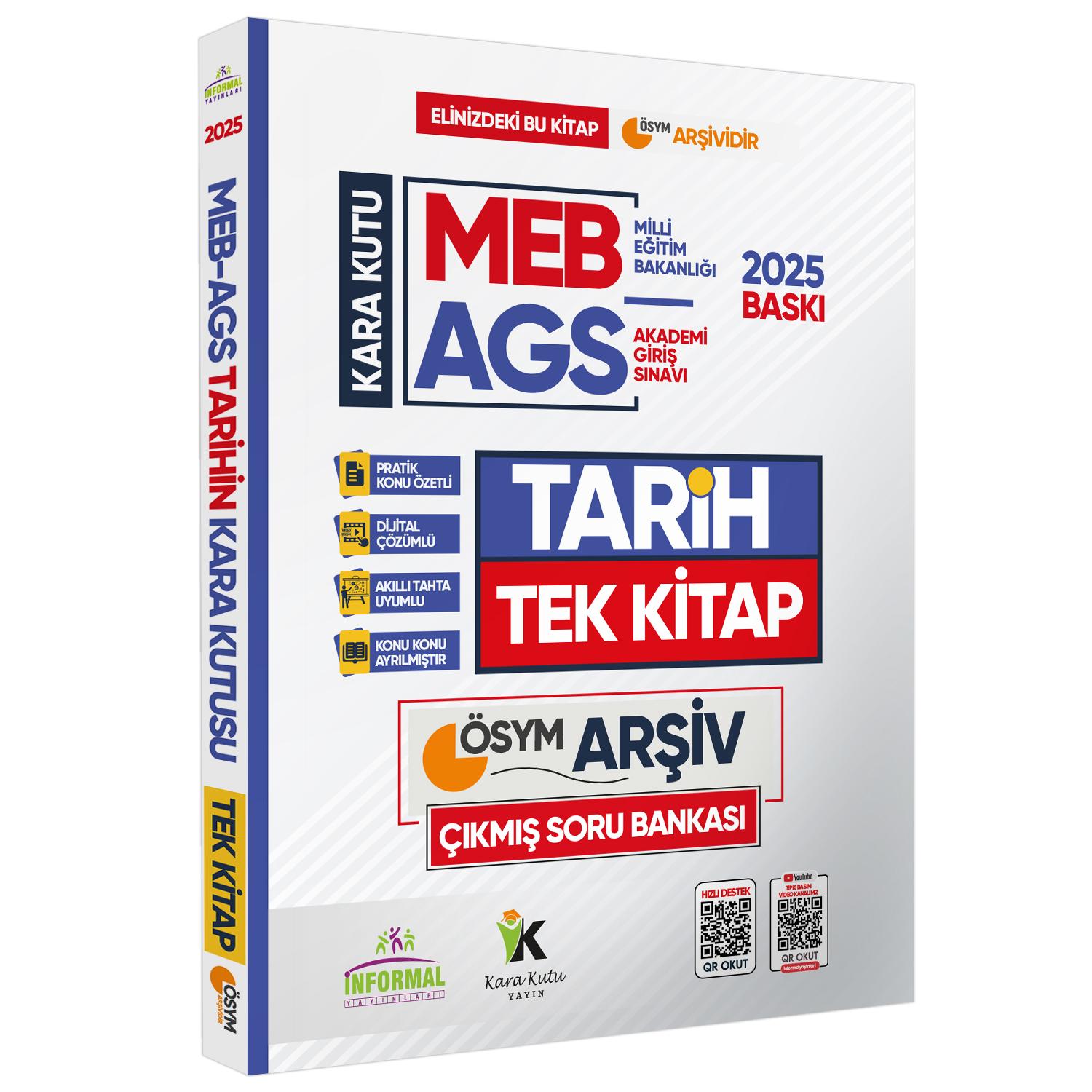 2025 MEB-AGS Tarihin Kara Kutusu TEK KİTAP ÖSYM Arşiv Çıkmış Soru Bankası Konu Ö. Dijital Çözümlü