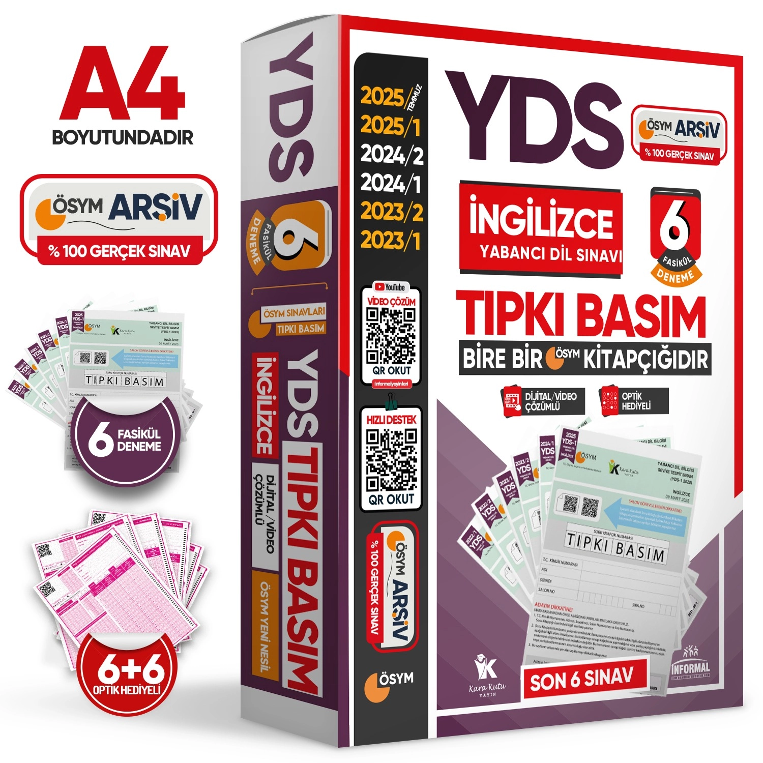 2025 YDS İngilizce ÖSYM Tıpkı Basım Çıkmış Soru 6lı Deneme Paketi Video/PDF Çözümlü Türkiye Geneli