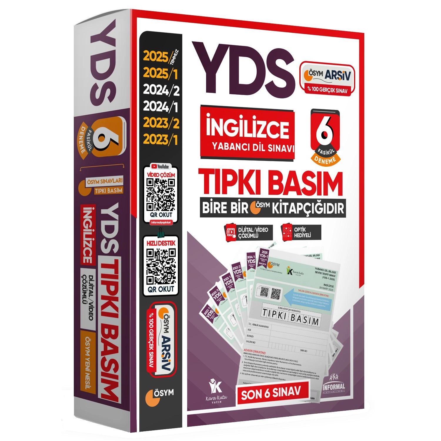 2025 YDS İngilizce ÖSYM Tıpkı Basım Çıkmış Soru 6lı Deneme Paketi Video/PDF Çözümlü Türkiye Geneli