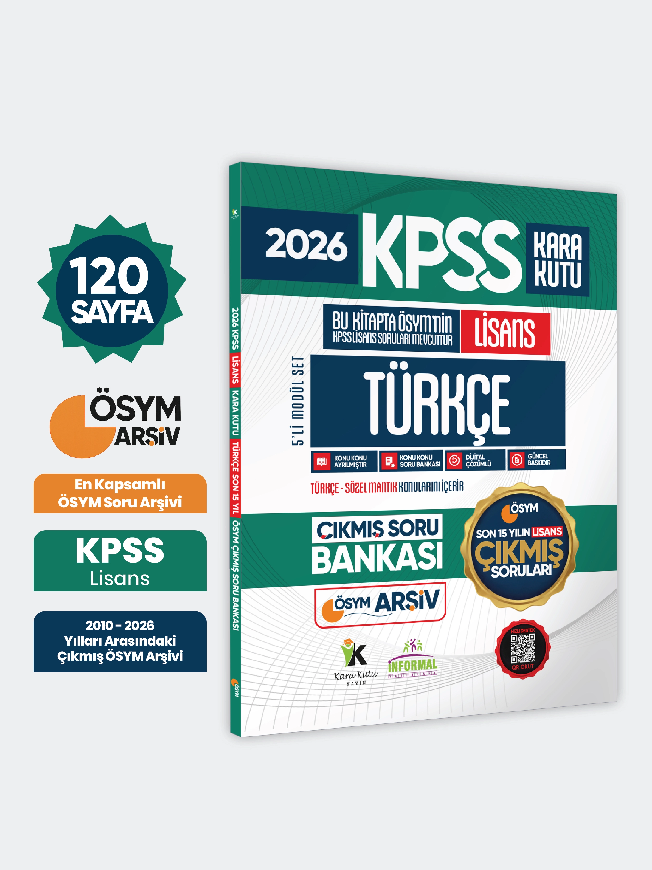 2026 FULLLisans KPSS Lisans Türkçe Kara Kutu ÖSYM Çıkmış Soru Bankası Son 15 Yıl(Sadece Lisans)