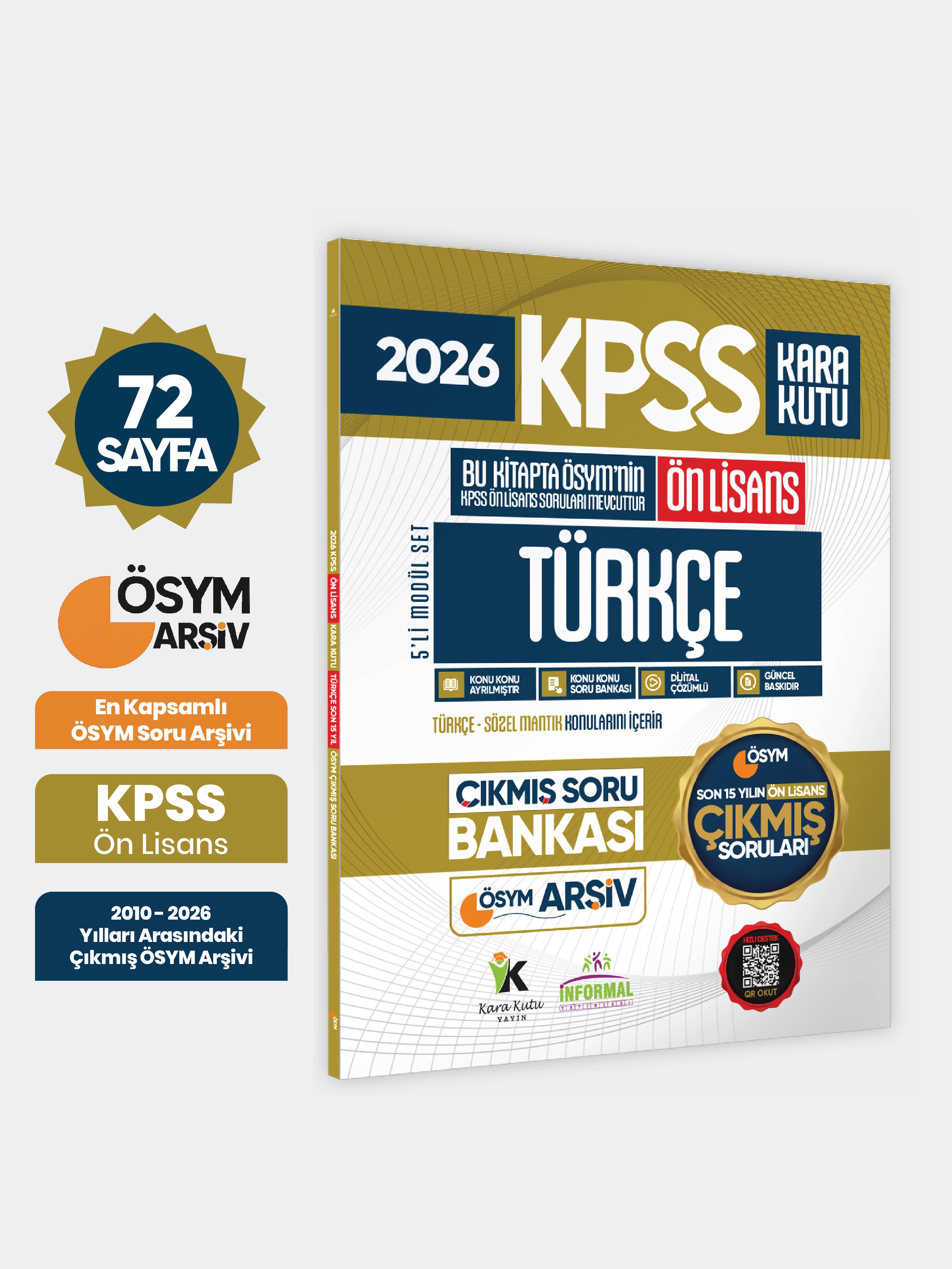 2026 FULLÖnLisans KPSS Türkçe Kara Kutu ÖSYM Çıkmış Soru Bankası Son 15 Yıl (Sadece Ön Lisans)