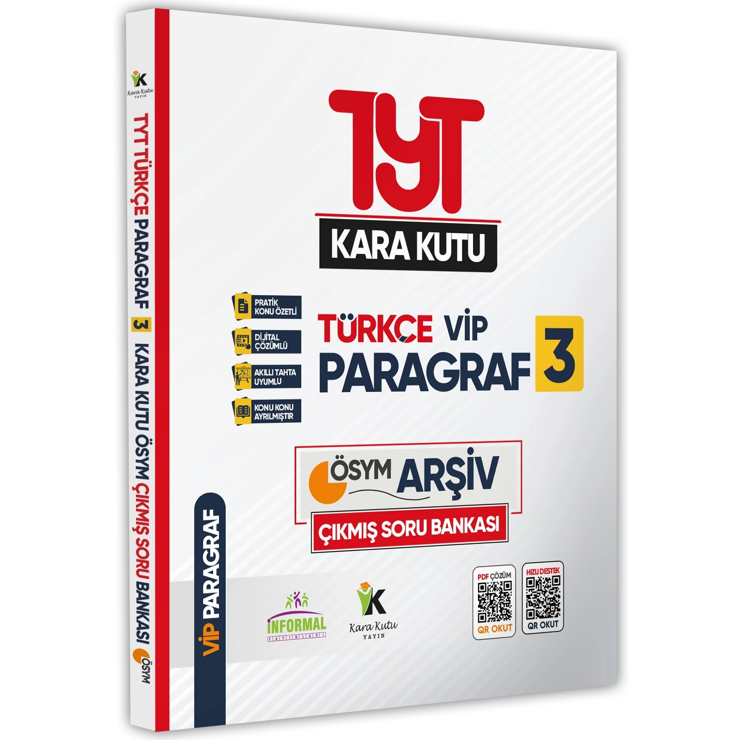 TYT Türkçenin Kara Kutusu PARAGRAF VİP 3 ÖSYM ARŞİVİ ÇIKMIŞ Soru Havuzu Bankası Konu Özetli Çözümlü