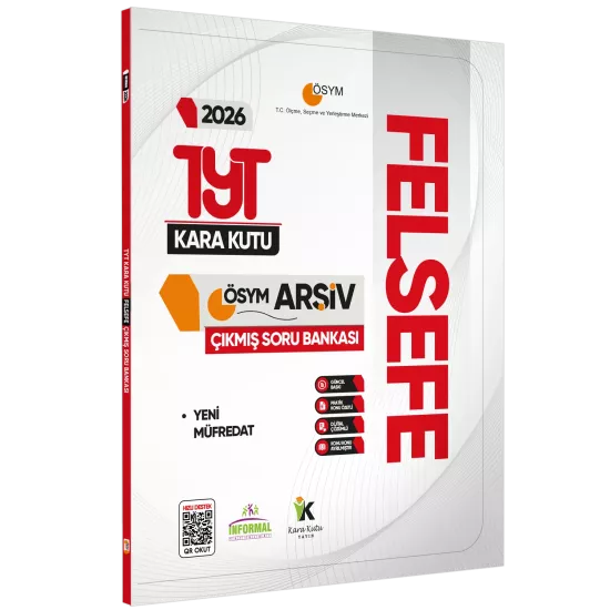 2026 YKS TYT AYT FELSEFE GRUBU Kara Kutu ÖSYM Çıkmış Soru Bankası 4lü Set Dijital Çözümlü