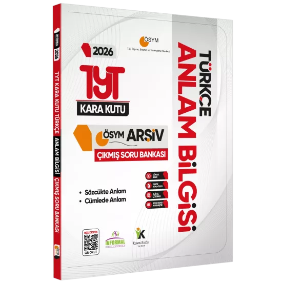 2026 YKS-TYT Türkçenin Kara Kutusu ANLAM BİLGİSİ (Sözcük-Cümle) ÖSYM Çıkmış Çözümlü Soru Bankası