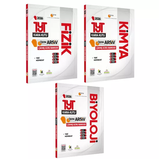 2026 YKS-TYT Fizik Kimya Biyoloji (FKB) Kara Kutu Çıkmış Soru Bankası 3lü Set K. Özetli Çözümlü