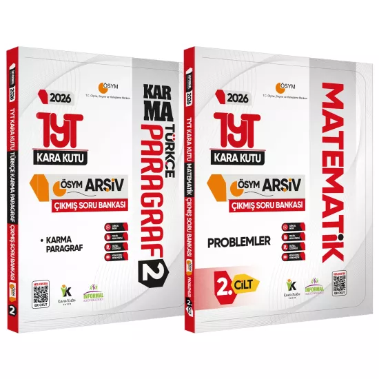 2026 YKS-TYT Kara Kutu PARAGRAF ve PROBLEMLER ÖSYM Çıkmış Soru Bankası 2li Set Konu Özetli Çözümlü