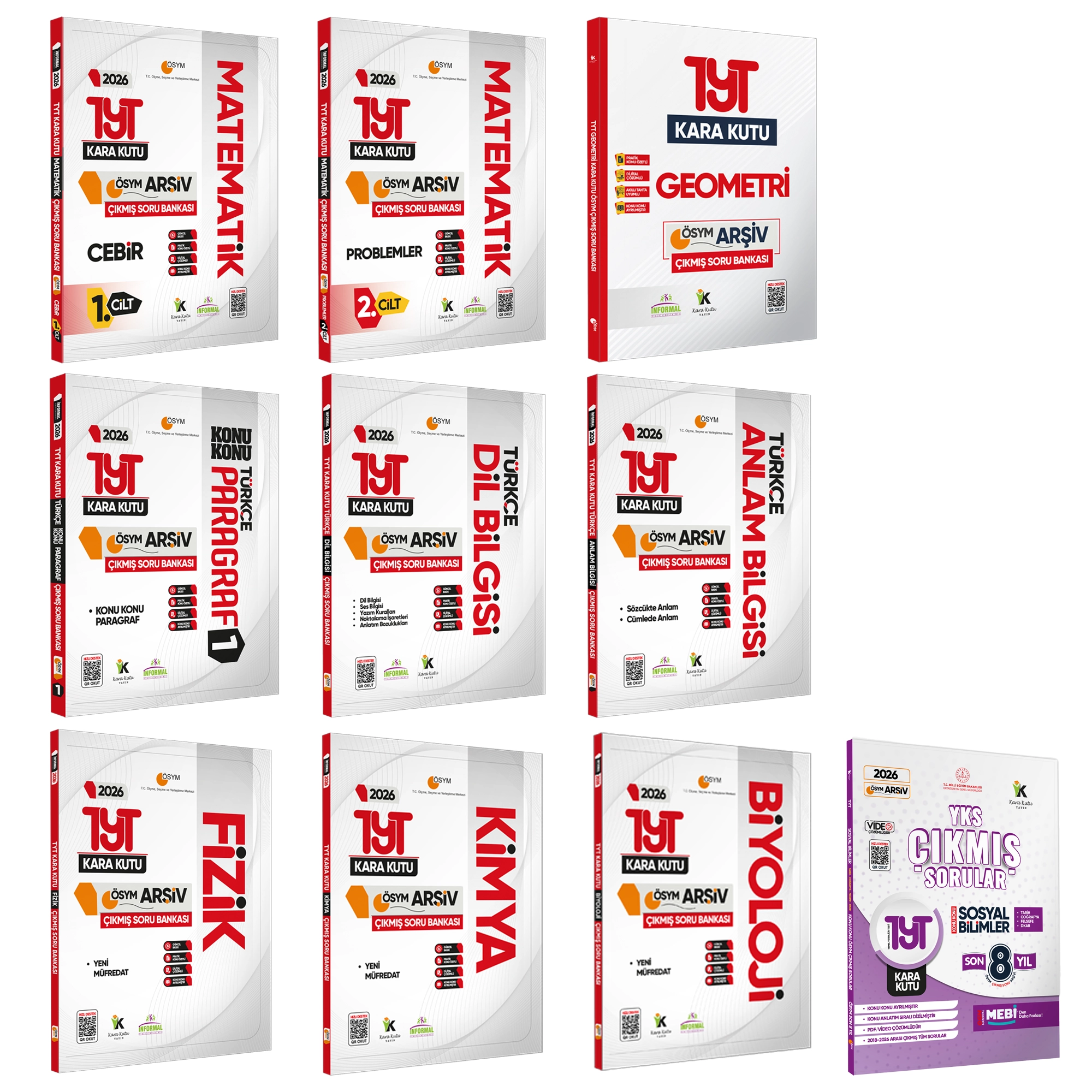 2026 YKS-TYTnin Kara Kutusu SAYISAL ALTIN SET PAKET Konu Özetli Çözümlü ÖSYM Çıkmış Soru Bankası