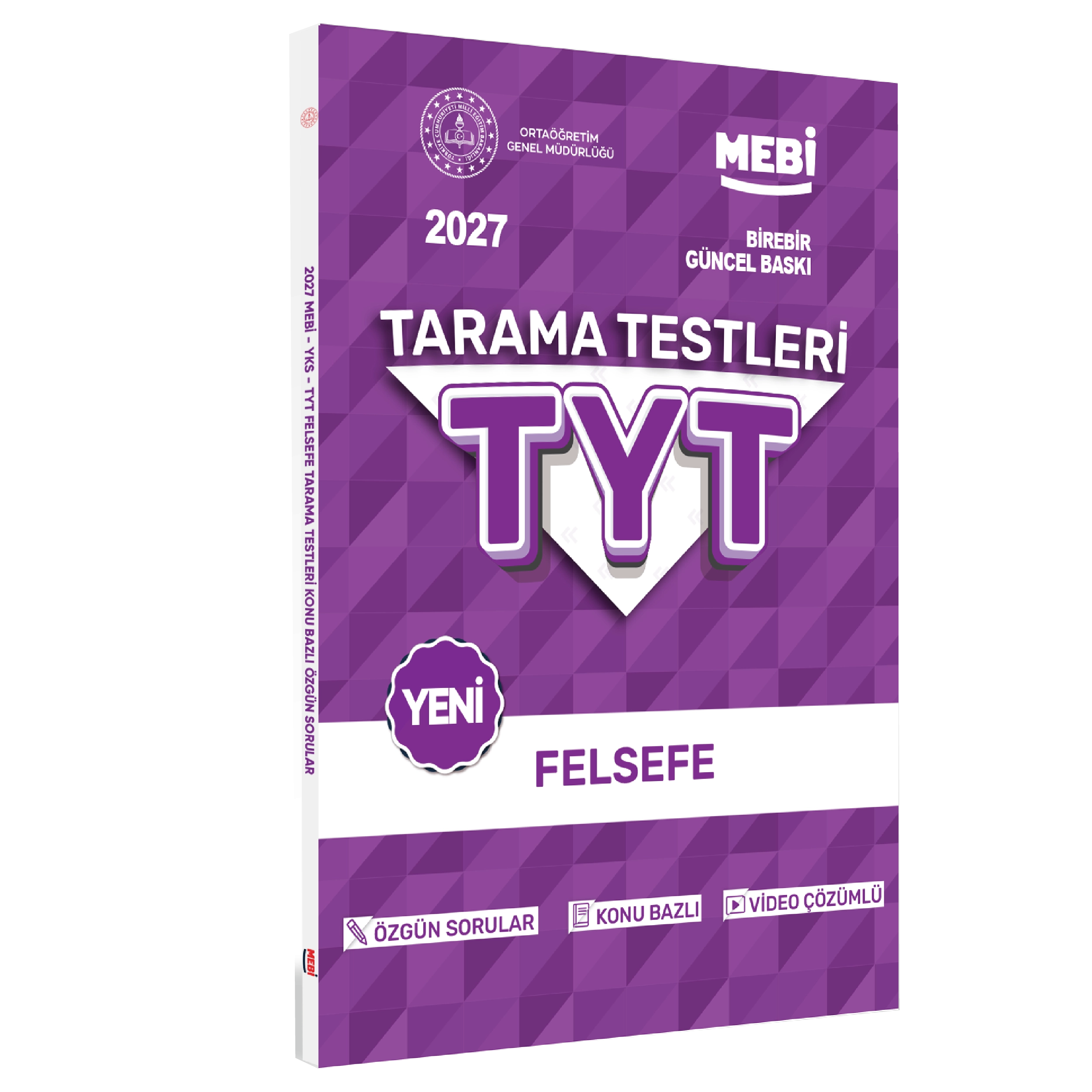 2027 YKS-TYT MEBİ-OGM Felsefe Özgün Tarama Testleri Kitabı A4 Boyut Renkli Görsel BASKI ÜCRETİ