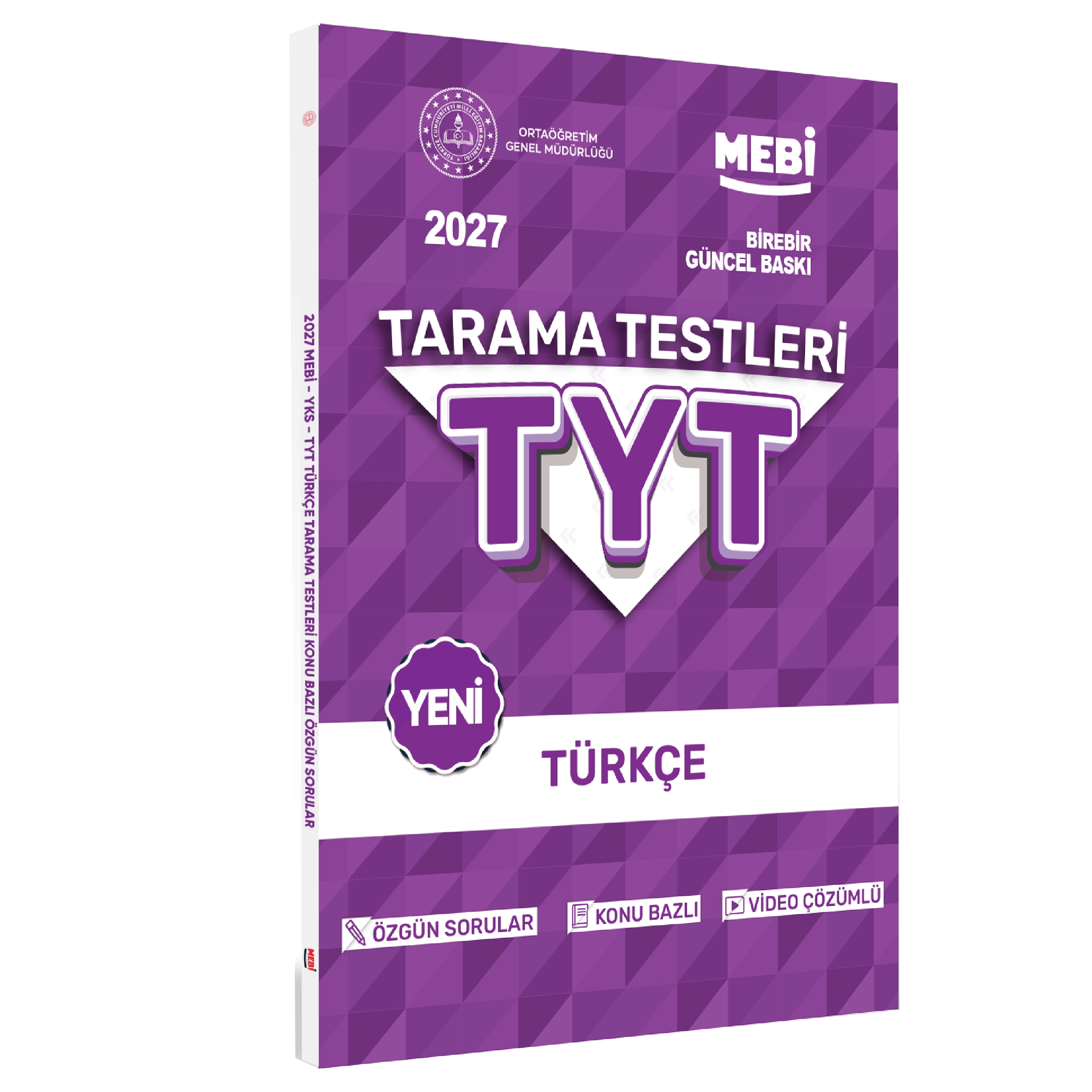 2027 YKS-TYT MEBİ-OGM Türkçe Özgün Tarama Testleri Kitabı A4 Boyut Renkli Görsel BASKI ÜCRETİ