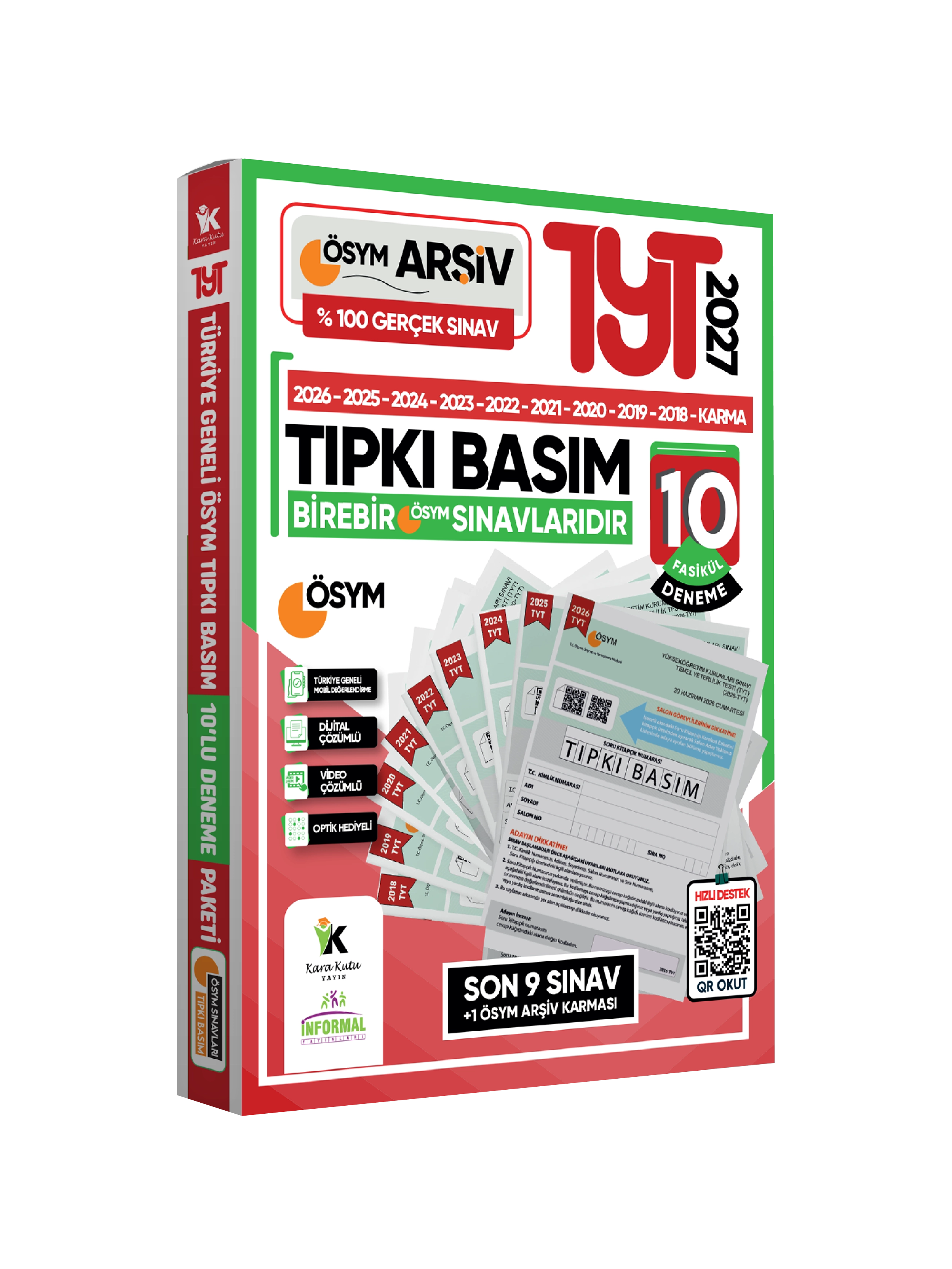 2027 YKS-TYT-MSÜ ÖSYM Çıkmış Soru Tıpkı Basım 19lu (10+9) Deneme Paketi Video Çözümlü Türkiye Geneli