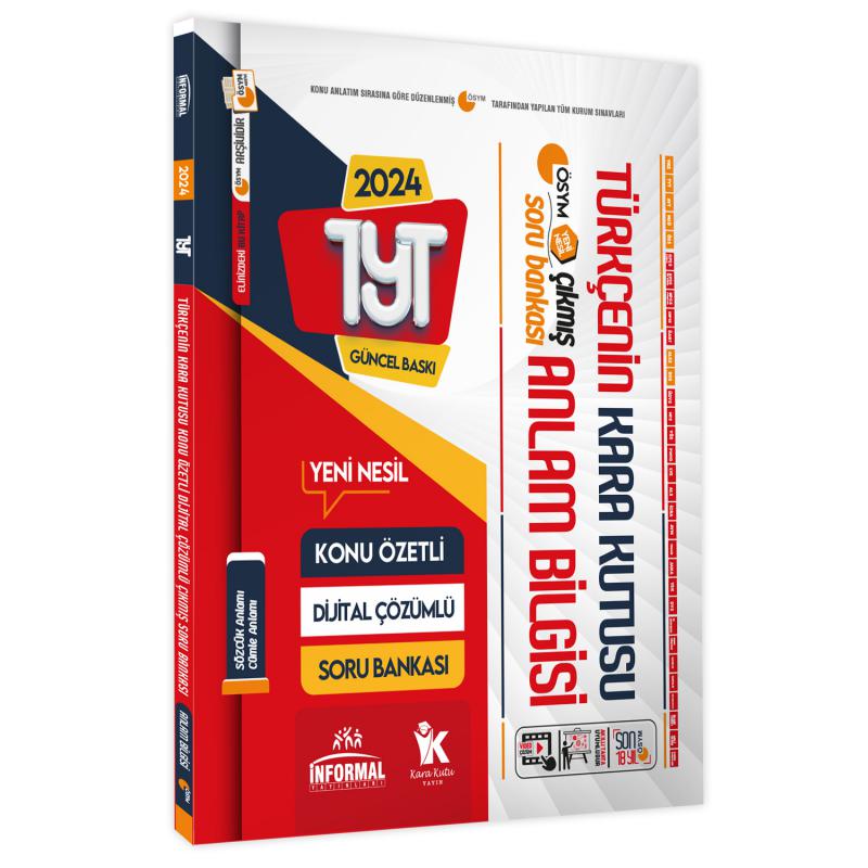 YKS TYT Türkçenin Kara Kutusu ANLAM BİLGİSİ (Sözcük-Cümle) D.Çözümlü Konu Özetli Soru Bankası