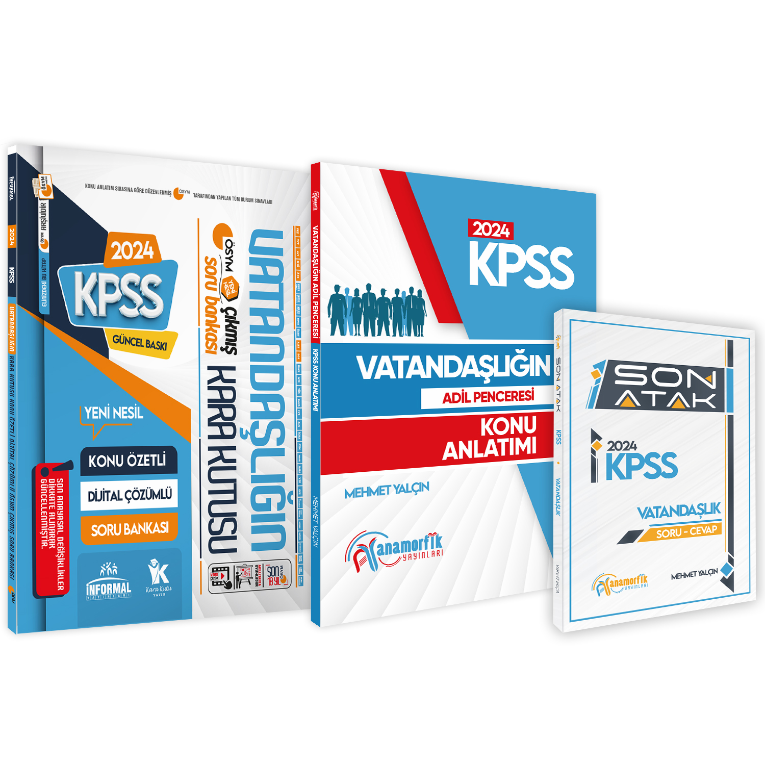 KPSS Vatandaşlık 3lü Set Karakutu ve Anamorfik Yayınları Konu Anlatımlı Çıkmış-Özgün Soru Bankası