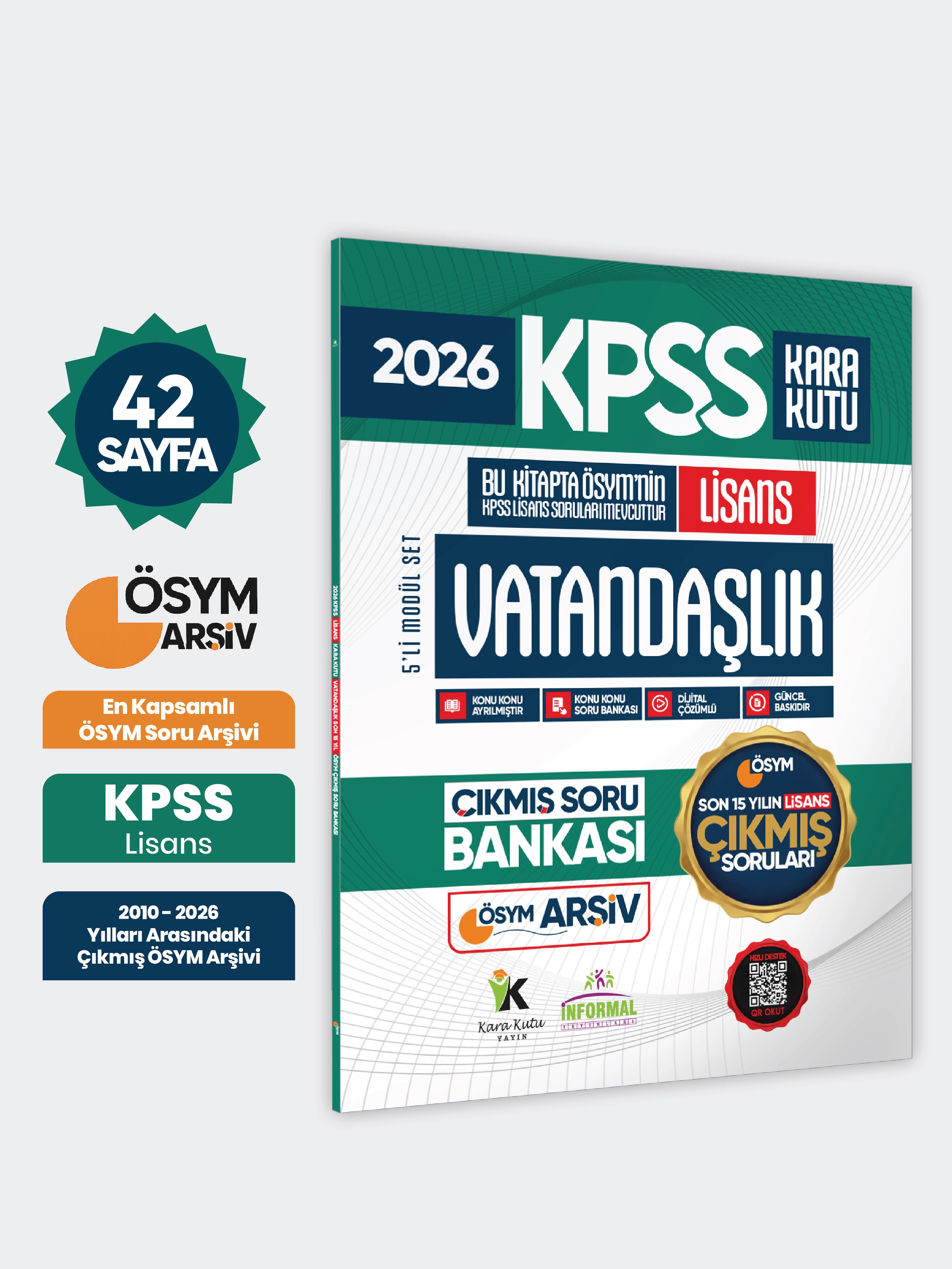 2026 FULLLisans KPSS Lisans Vatandaşlık Kara Kutu ÖSYM Çıkmış Soru Bankası Son 15 Yıl(Sadece Lisans)