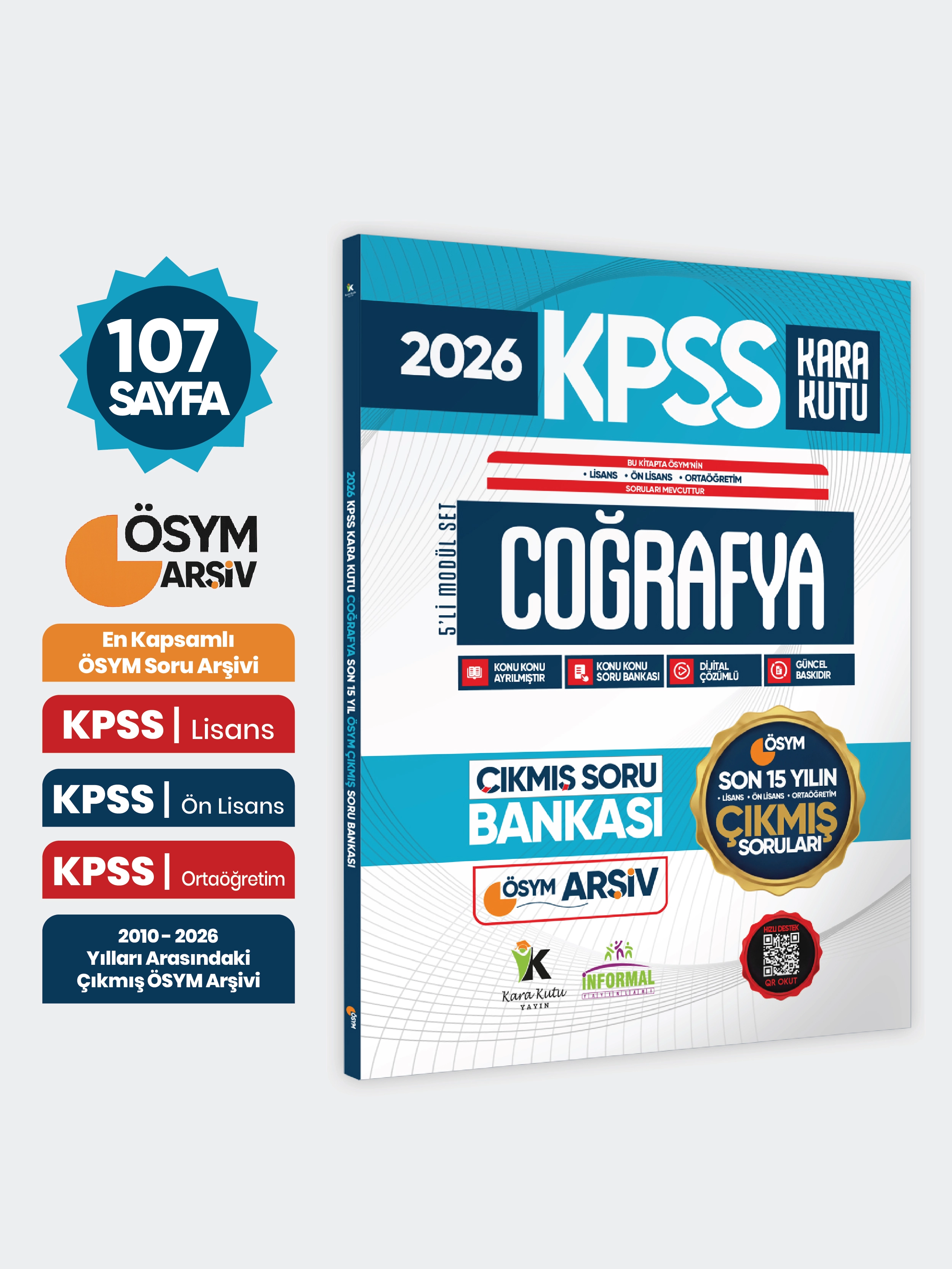 2026 FULLKPSS Lisans-Önlisans-Ortaöğretim Coğrafya’nın Kara Kutusu ÖSYM Çıkmış Soru Bankası Son 15Yıl