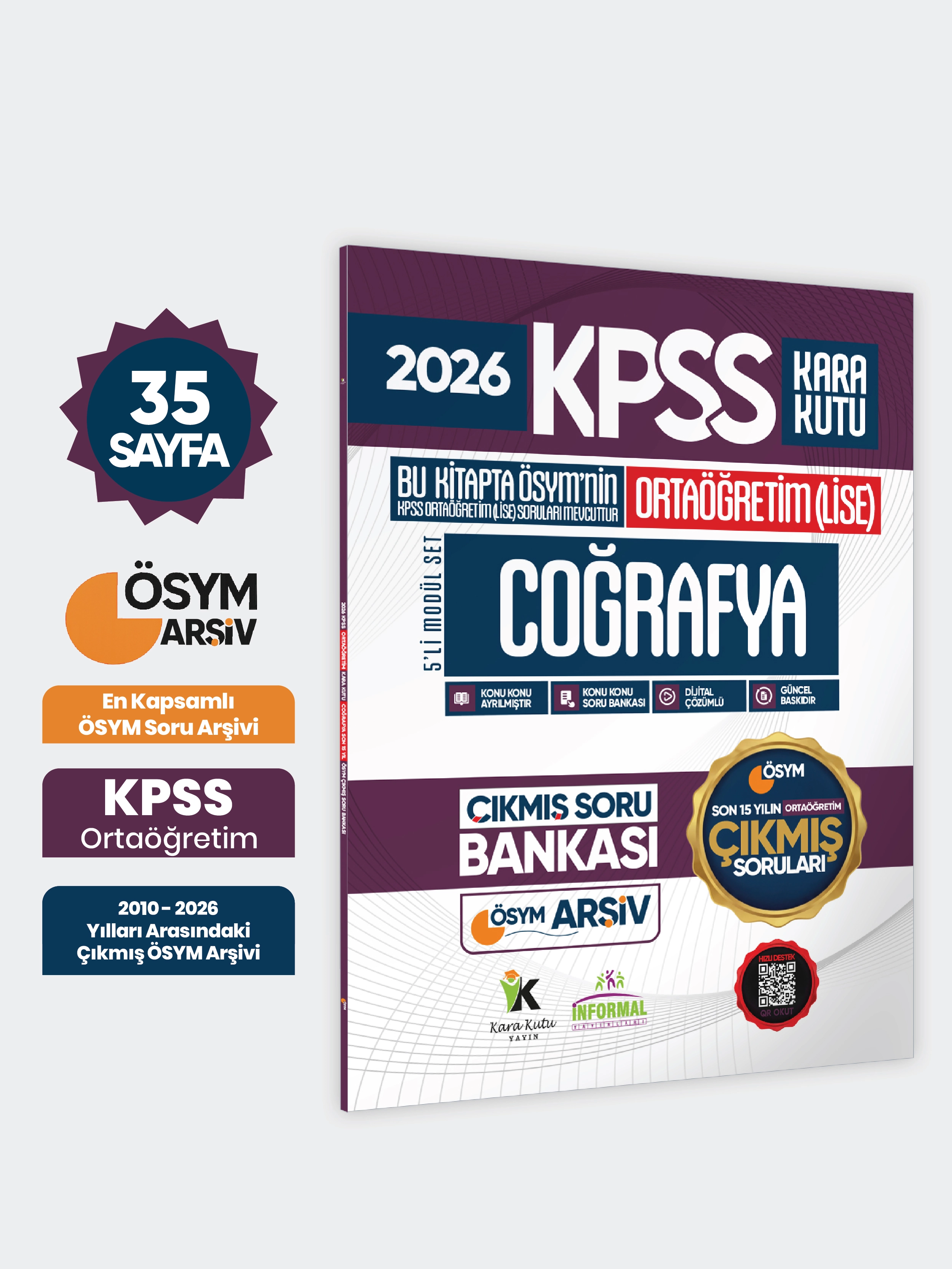 2026 FULLOrtaöğretim KPSS Coğrafya Kara Kutu ÖSYM Çıkmış Soru Bankası Son 15 Yıl(Sadece Ortaöğretim)