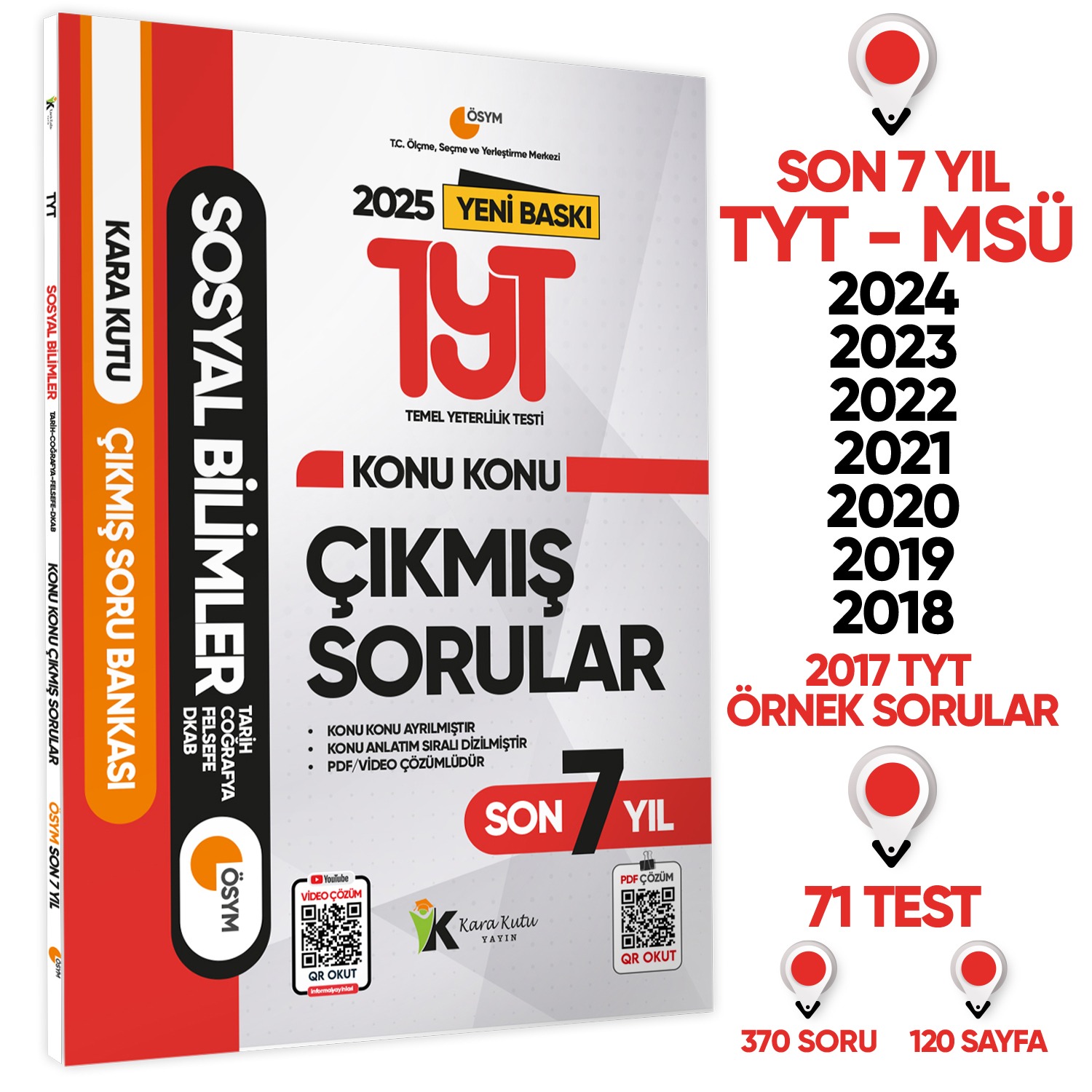 2025 YKS-TYT Sosyal Bilimler Karakutu ÖSYM Çıkmış Soru Bankası Çözümlü Konu Konu Son 7 Yıl