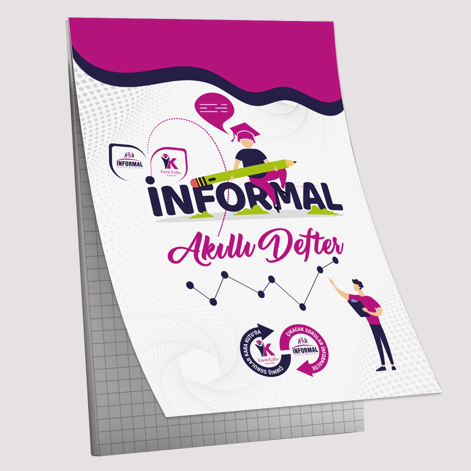 İnformal Akıllı NOT Defteri 1 Adet A5 80 gr 30 Yaprak 60 sayfa
