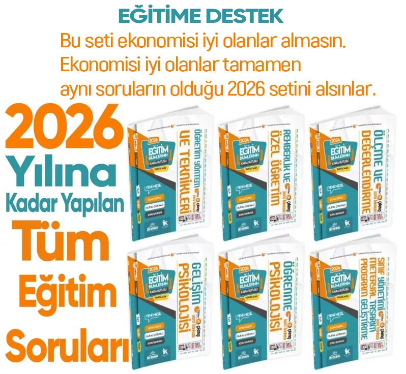 MEB-AGS Eğitim Bilimlerinin Kara Kutusu Konu Özetli Dijital Çözümlü Soru Bankası Altın Paket Set
