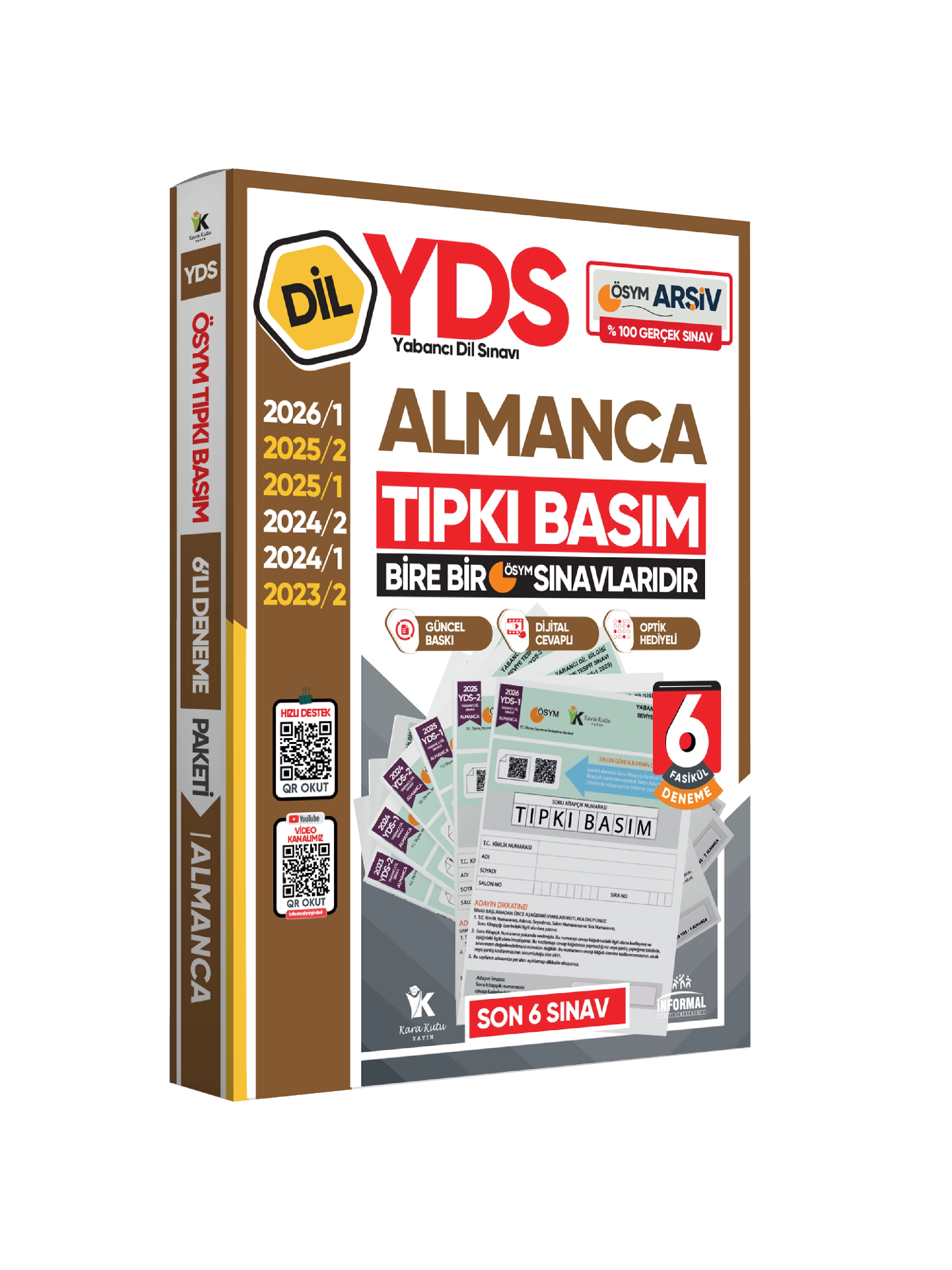 2026 YDS Almanca ÖSYM Tıpkı Basım Çıkmış Soru Deneme Paketi Dijital ve Cevaplı 6lı Fasikül SETİ