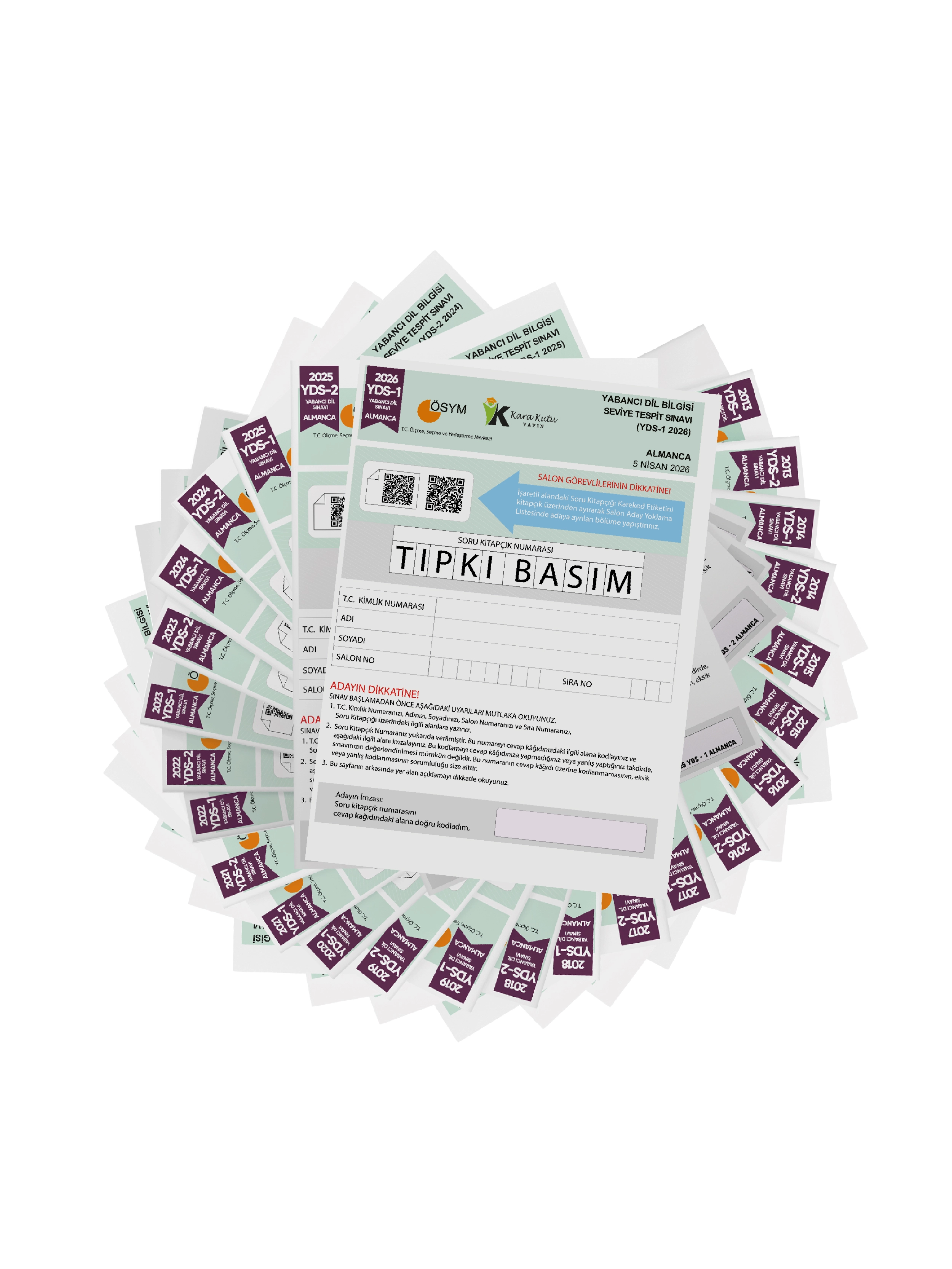 2026 YDS Almanca ÖSYM Tıpkı Basım Çıkmış Soru Deneme Paketi Dijital Çözümlü 26lı Fasikül SETİ