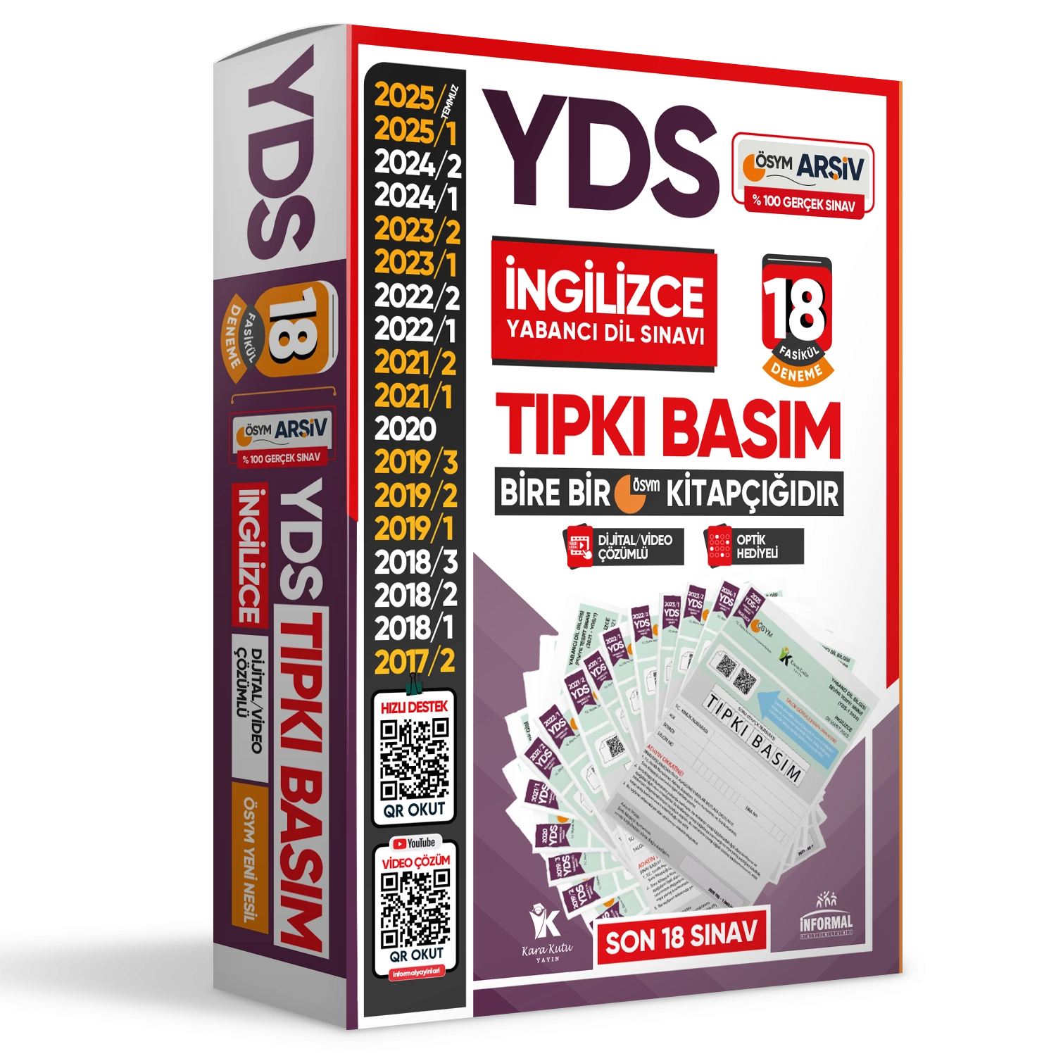 2025 YDS İngilizce ÖSYM Tıpkı Basım Çıkmış Soru 18li Deneme Paketi Video/PDF Çözümlü Türkiye Geneli