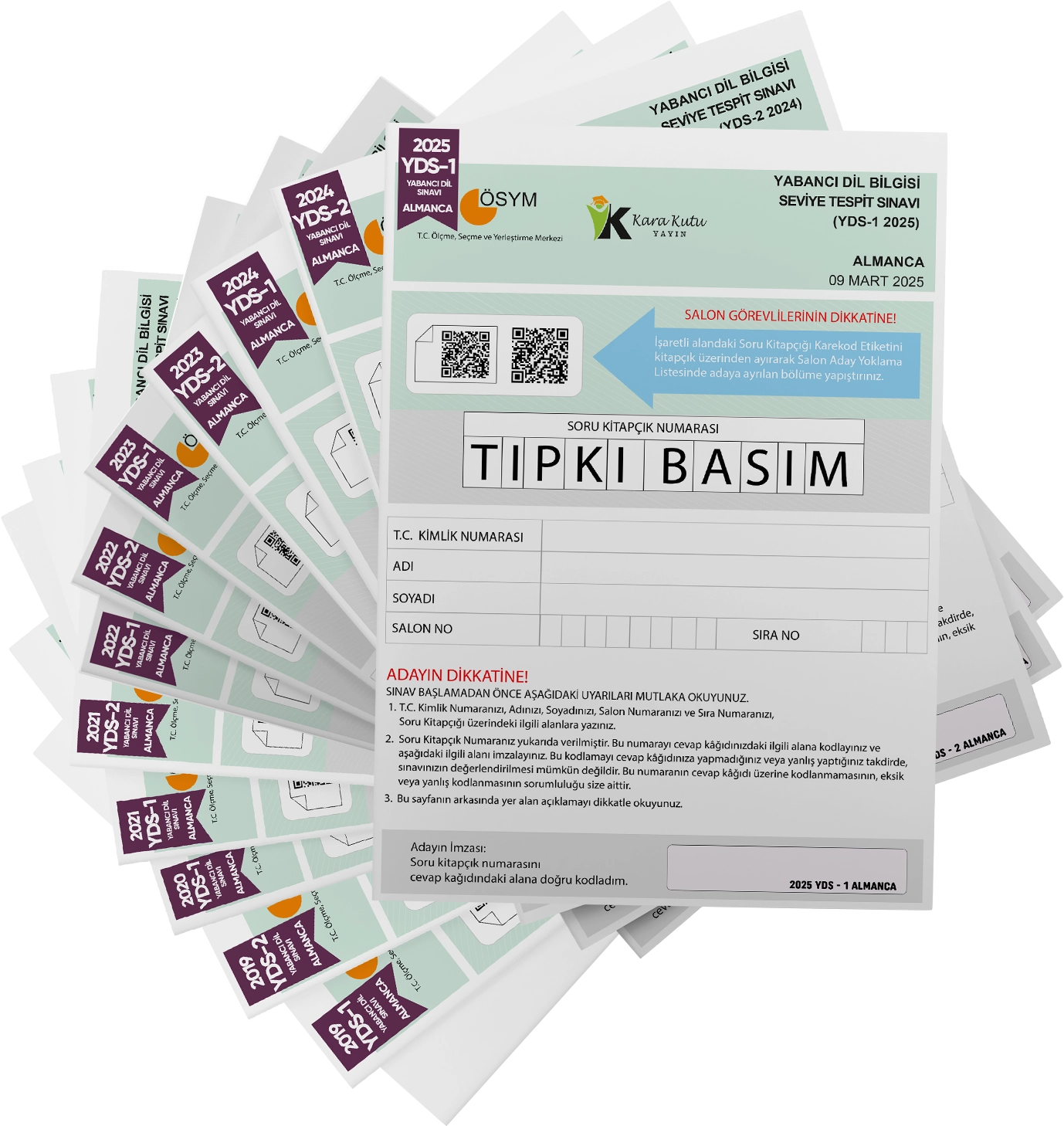 2026 YDS Almanca ÖSYM Tıpkı Basım Çıkmış Soru Deneme Paketi 12li Fasikül SETİ