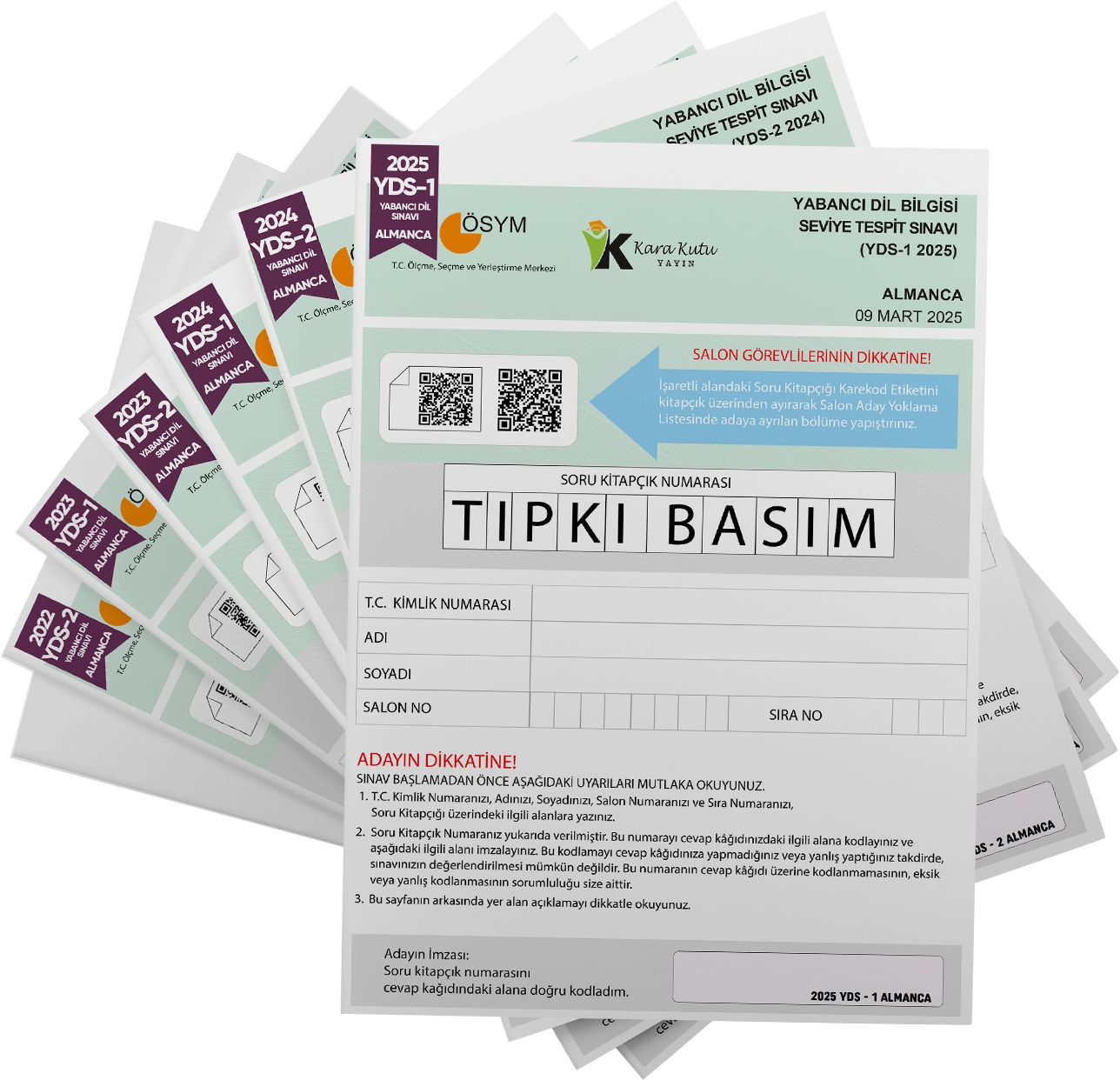 2026 YDS Almanca ÖSYM Tıpkı Basım Çıkmış Soru Deneme Paketi 6lı Fasikül SETİ