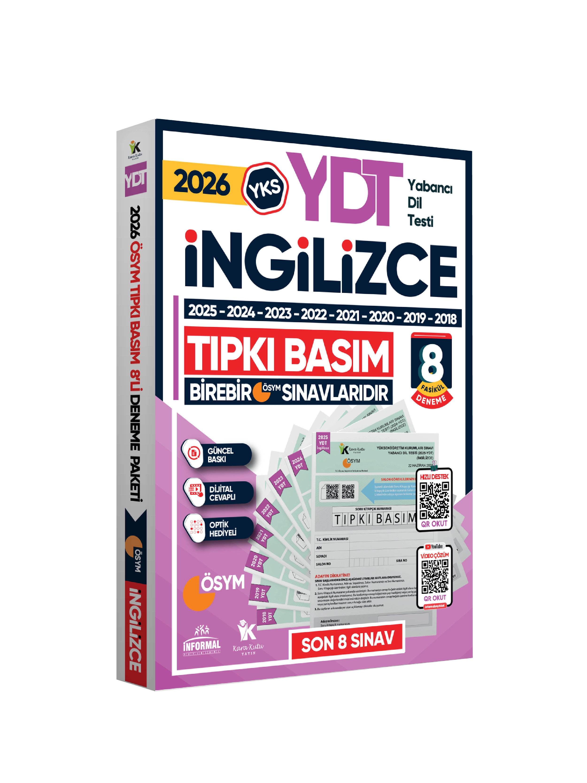 2027 YKS YDT İngilizce ÖSYM Çıkmış Soru Tıpkı Basım 10lu Deneme Paketi Türkiye Geneli Video Çözümlü