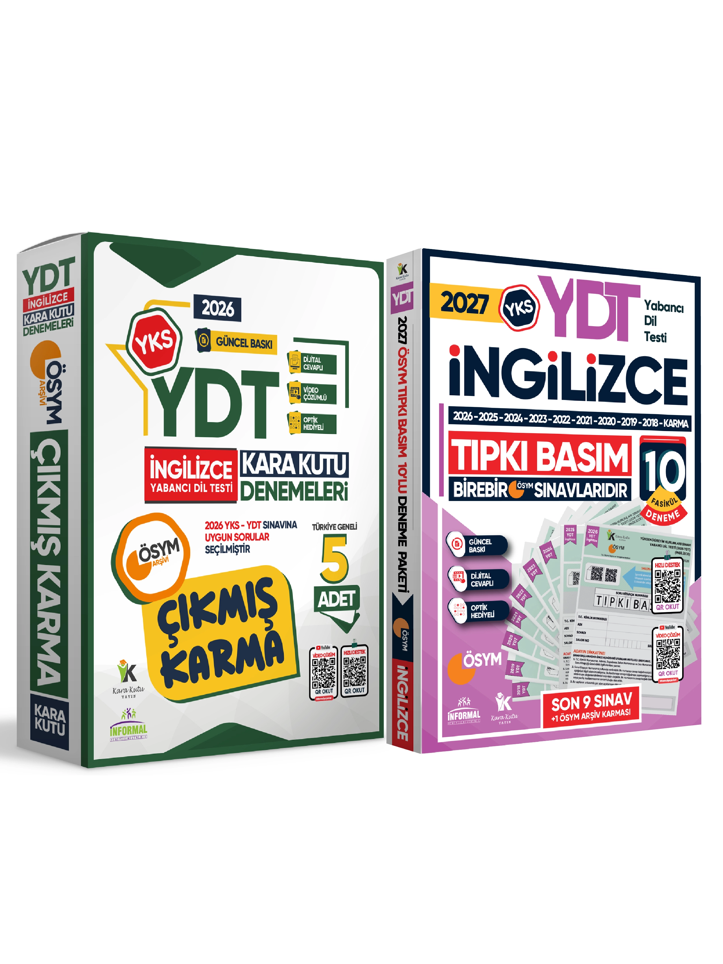 2027 YKS YDT İNGİLİZCE ÖSYM Çıkmış Soru 10lu Tıpkı Basım ve 5li Çıkmış Karma Deneme Seti TG Çözümlü
