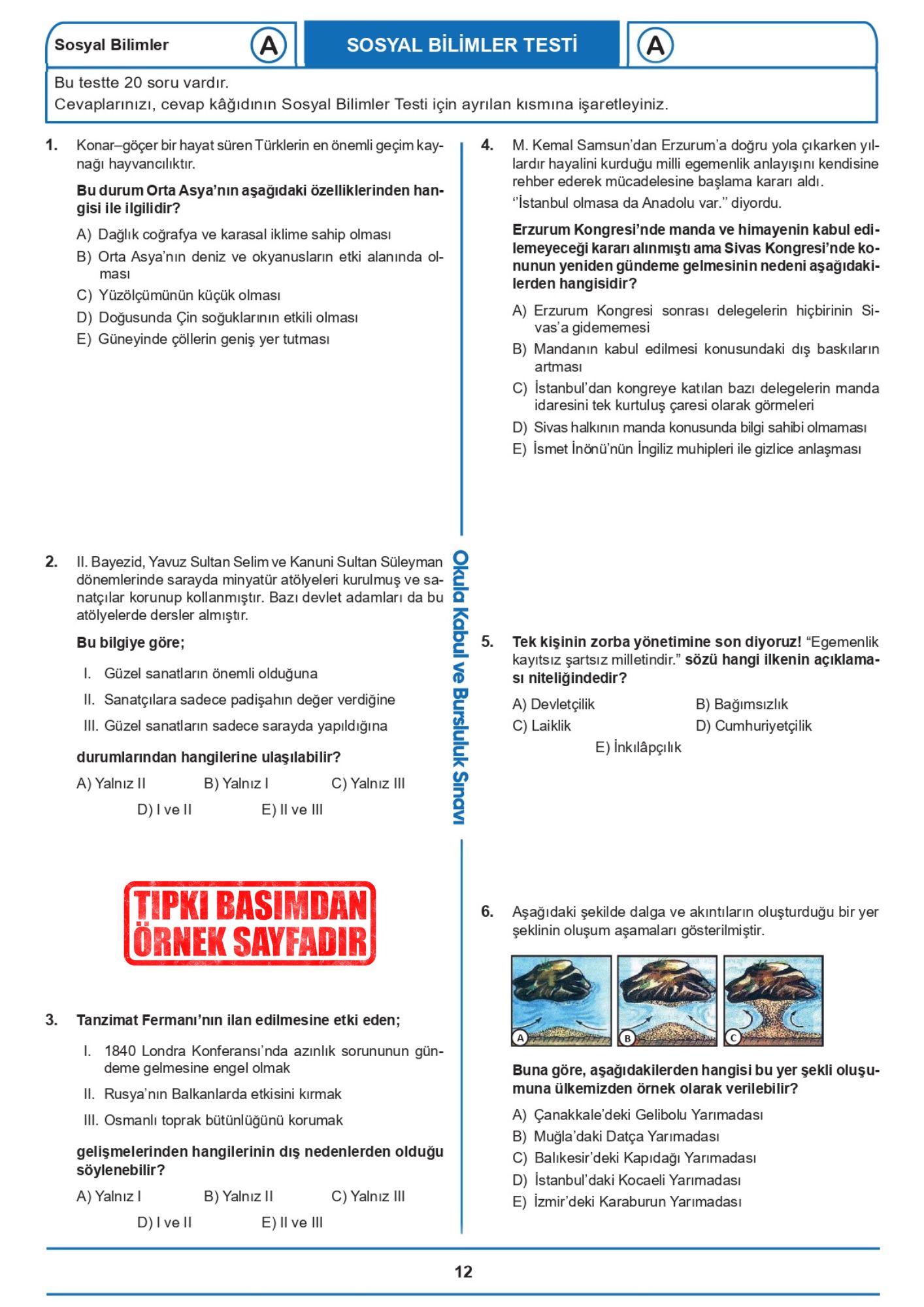 2026 11.Sınıf İOKBS (BURSLULUK SINAVI) MEB Çıkmış Soru Tıpkı Basım Deneme Paketi 7li Türkiye Geneli