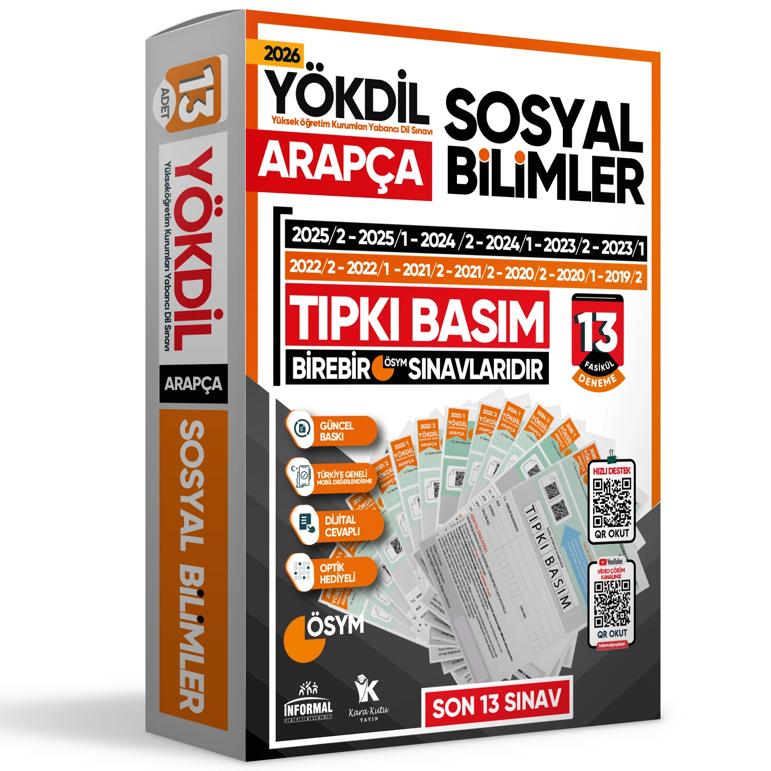 2026 YÖKDİL Arapça SOSYAL BİLİMLER ÖSYM Çıkmış Soru Tıpkı Basım 13lü Deneme Paketi Türkiye Geneli