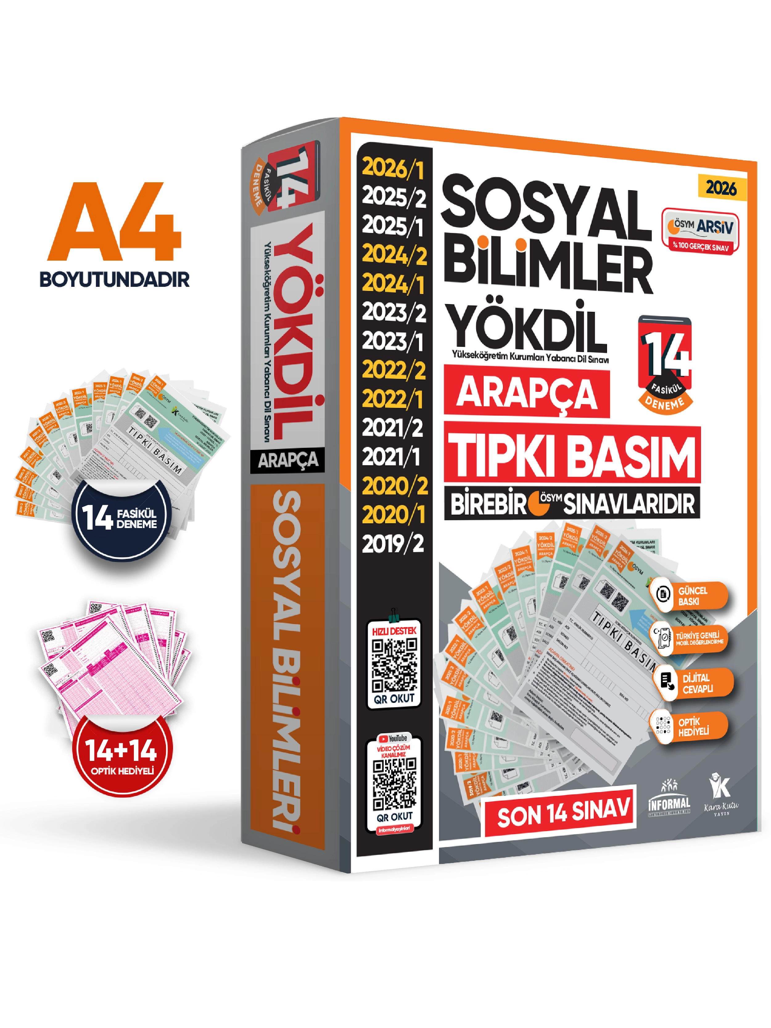 2026 YÖKDİL Arapça SOSYAL BİLİMLER ÖSYM Çıkmış Soru Tıpkı Basım 14lü Deneme Paketi Türkiye Geneli