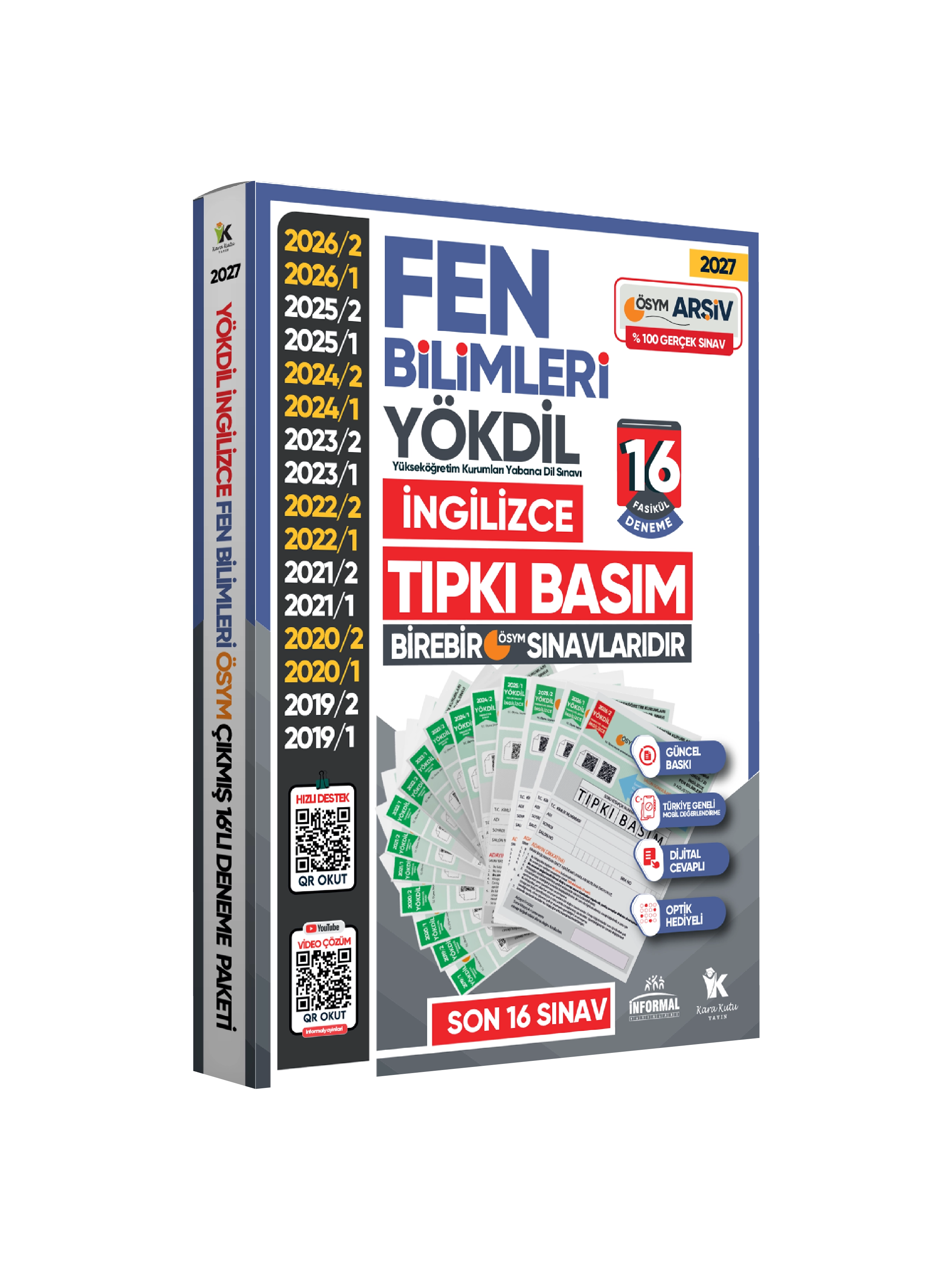 2027 YÖKDİL İngilizce FEN BİLİMLERİ ÖSYM Çıkmış Soru Tıpkı Basım Deneme Paketi 16li Türkiye Geneli