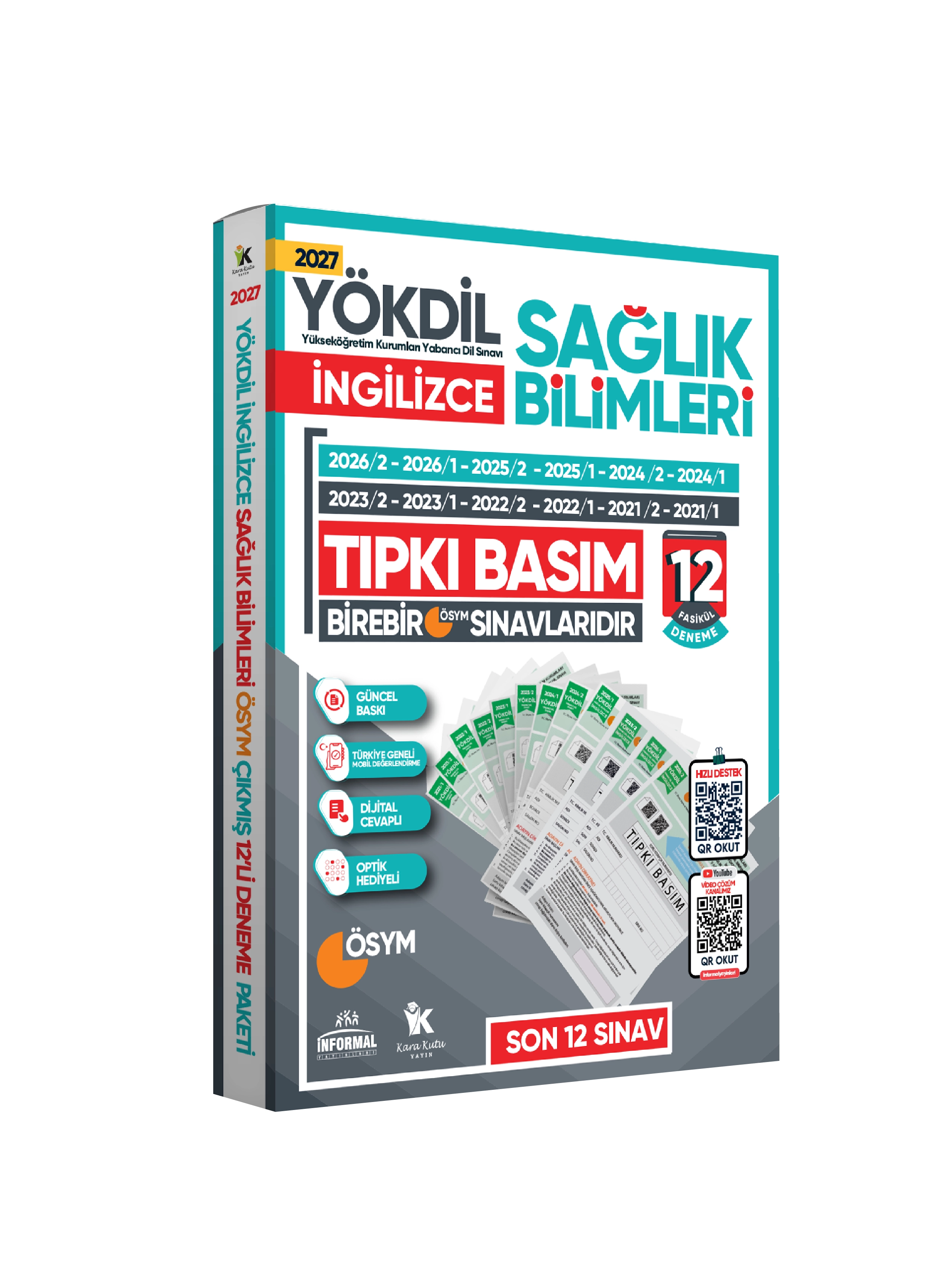 2027 YÖKDİL İngilizce SAĞLIK BİLİMLERİ ÖSYM Çıkmış Soru Tıpkı Basım Paket Deneme 12li Türkiye Geneli