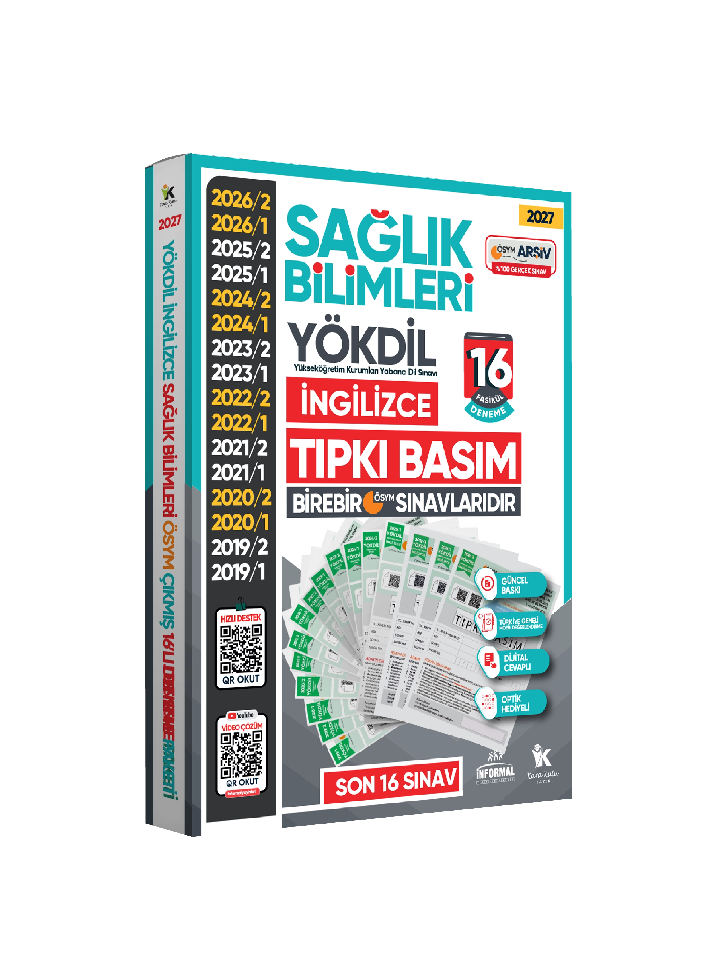 2027 YÖKDİL İngilizce SAĞLIK BİLİMLERİ ÖSYM Çıkmış Soru Tıpkı Basım Deneme Paketi 16li Türkiye Geneli
