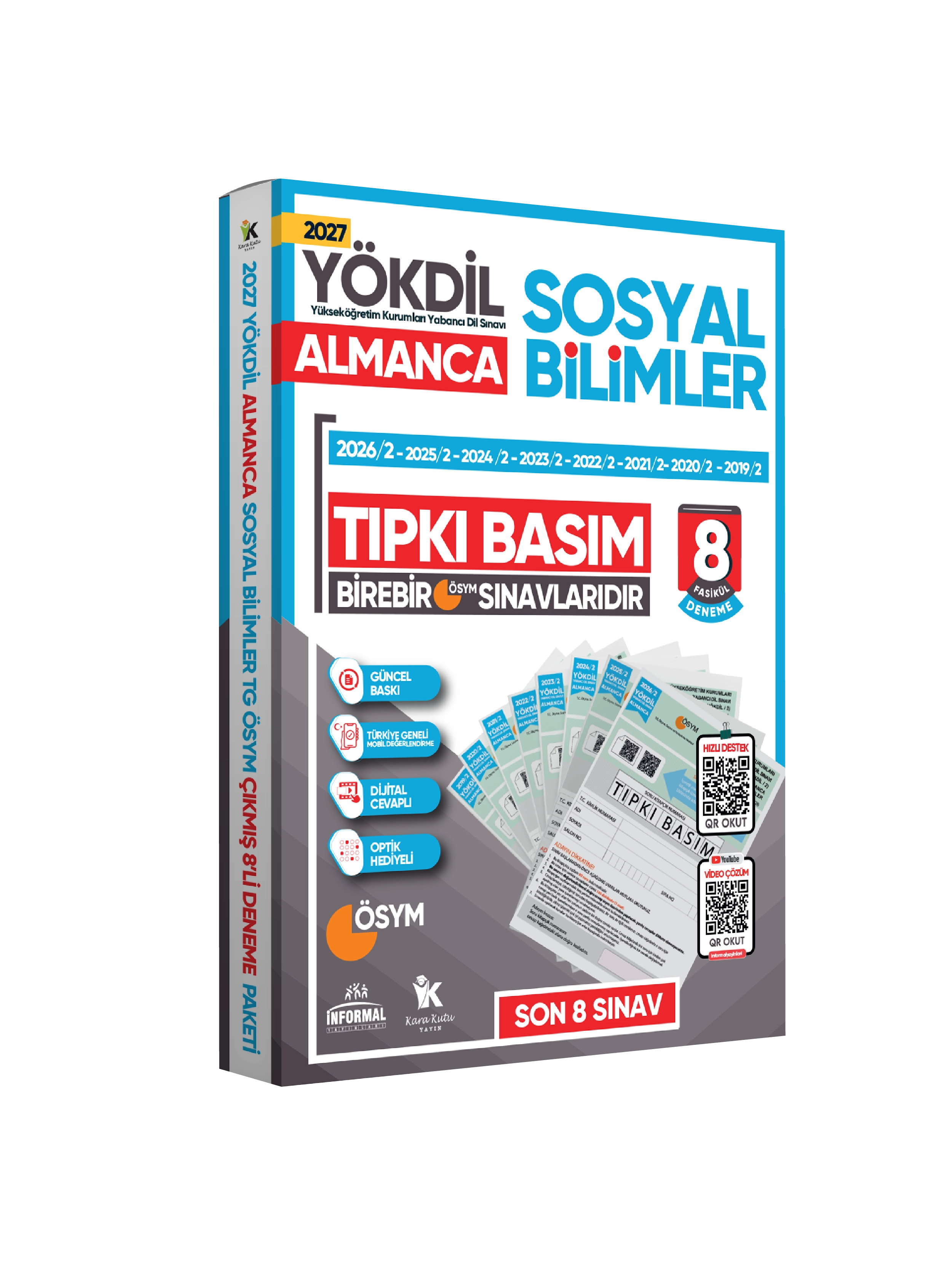 2027 YÖKDİL Almanca SOSYAL BİLİMLER ÖSYM Çıkmış Soru Tıpkı Basım 8li Deneme Paketi Türkiye Geneli